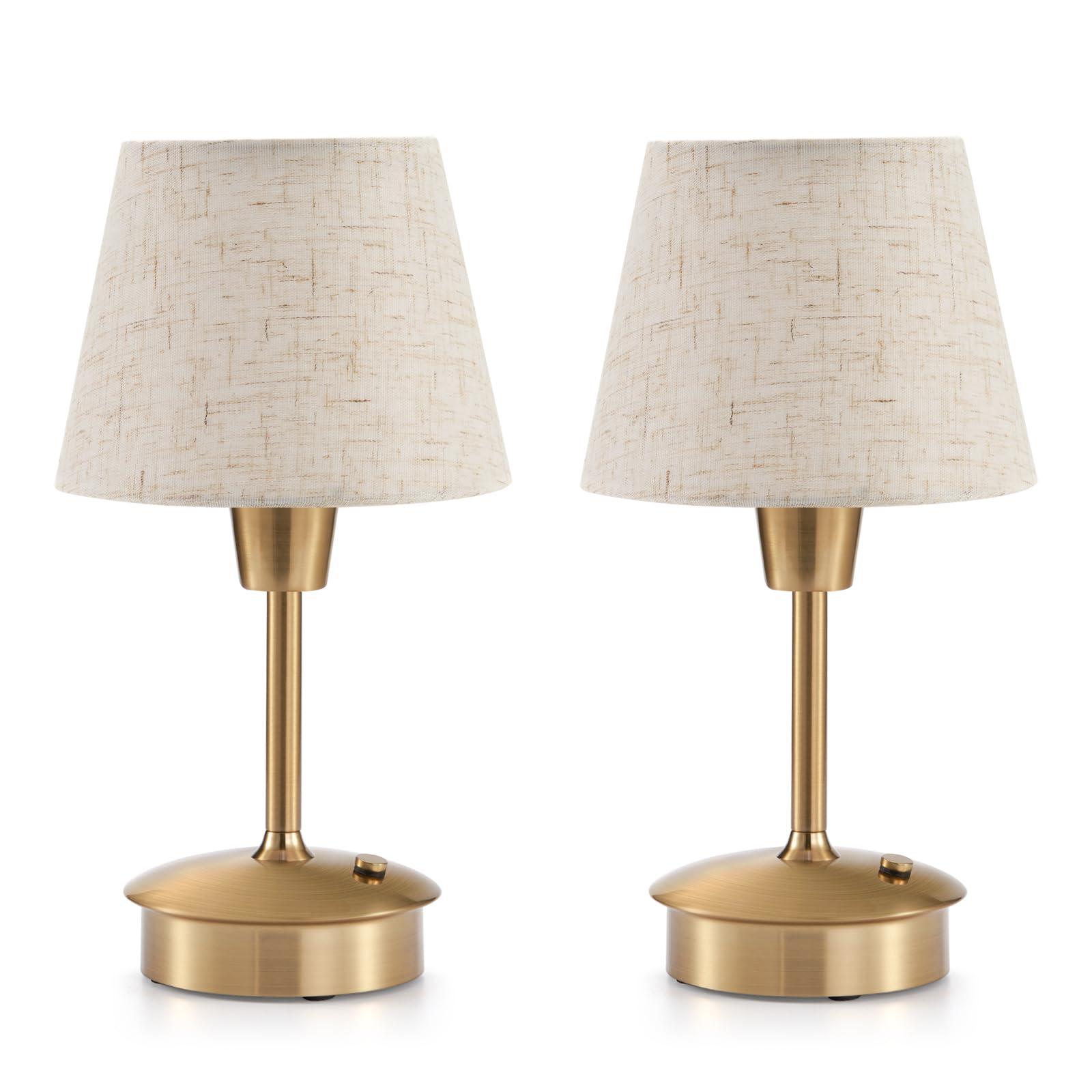 2 Pack Small Cordless Table Lamp for Restaurant Dinner Table, 5200mAh Battery Operated Lamps, Rechargeable Portable Dimmable Tou