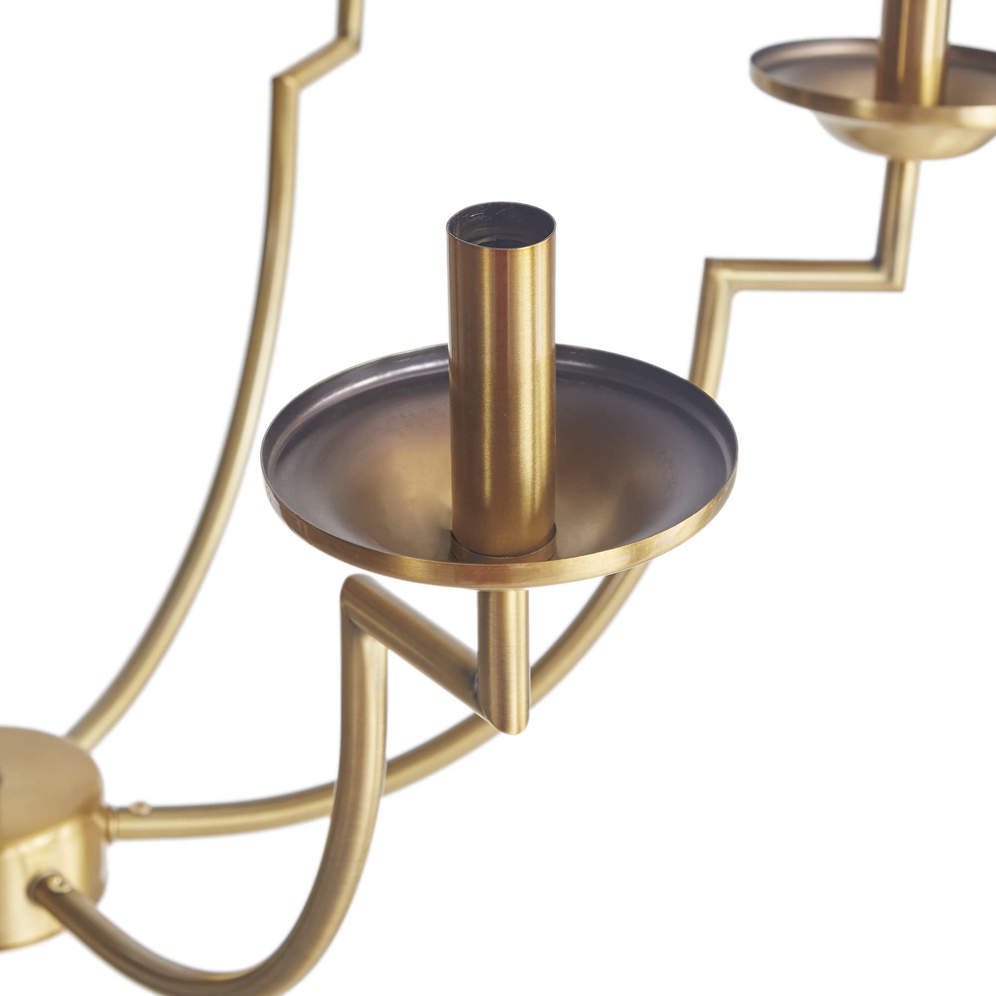 Hampton Hill Traditional Chandelier, 6 Bulbs, Iron, 25inDia x 57inH, Adjustable Ceiling Mount Light Fixture, Gold, Model FB150-1163