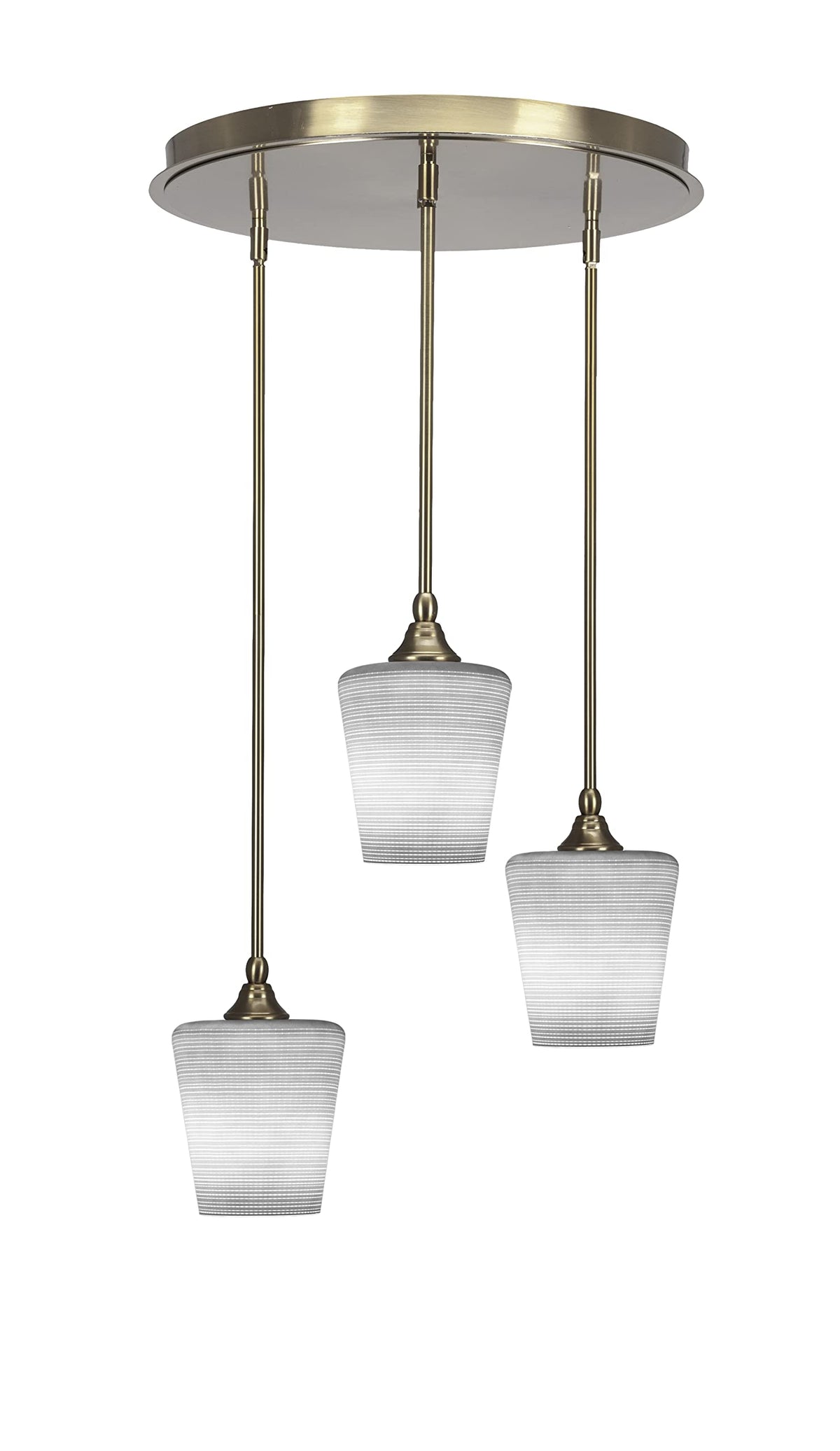 Empire 3 Light Cluster Pendalier in New Age Brass Finish (2183-NAB-4031)