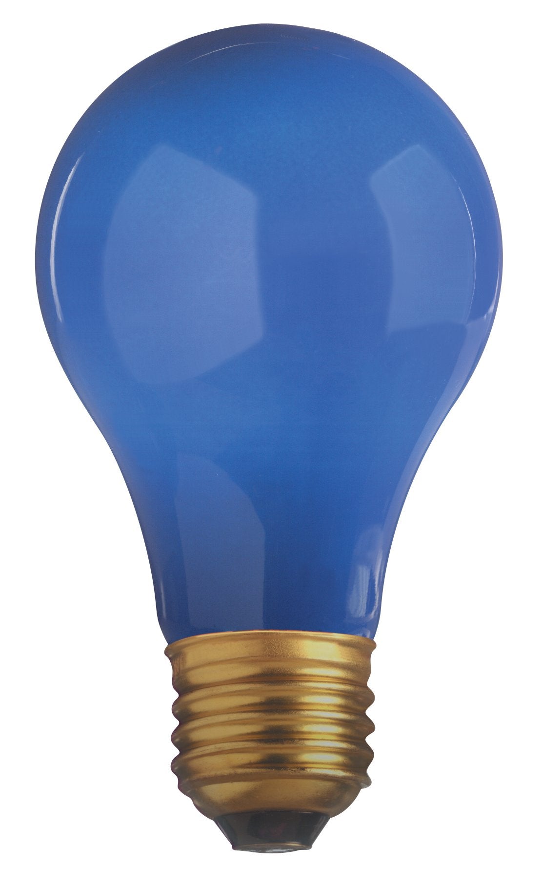 Satco 60 Watt A19 Incandescent Light Bulb, Ceramic Blue, Model S4985, Ceramic Material