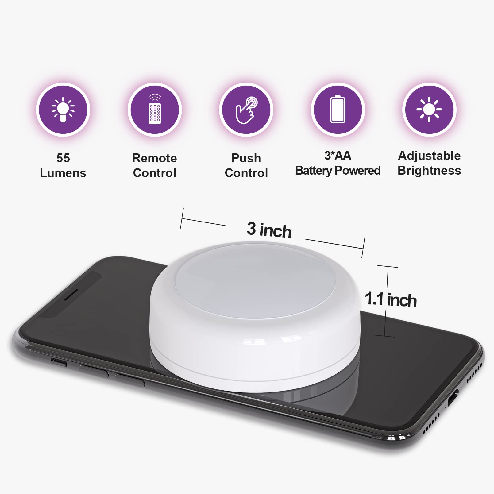 Hfcdl Battery Operated Led Puck Lights With Remote Rgb 13 Color Changing Wireless Stick On Closet Push Lights Under Cabinet Ligh