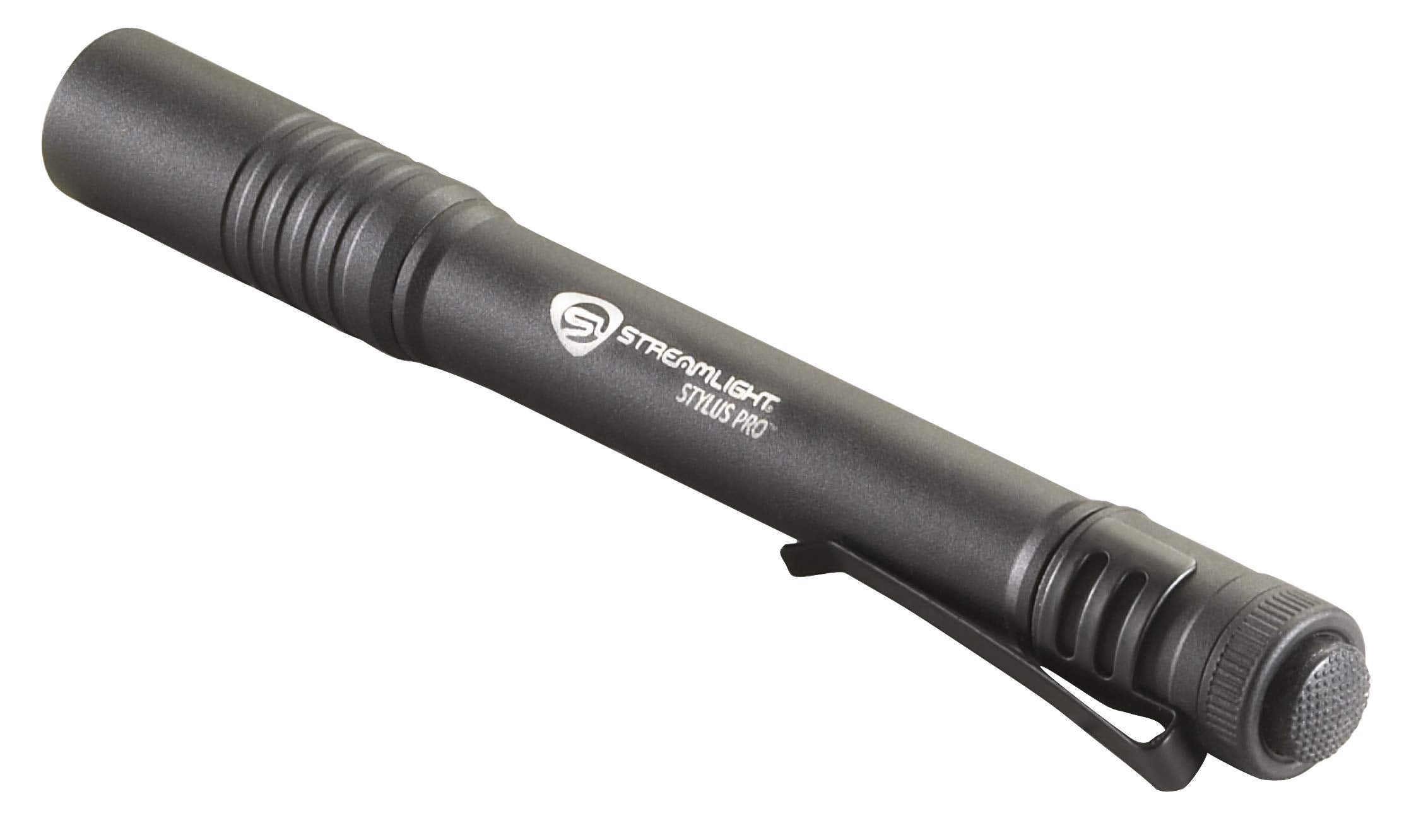 Streamlight Stylus Pro Penlight, 100-Lumen, Aluminum, Black, Model 66118 with 2 AAA Alkaline Batteries