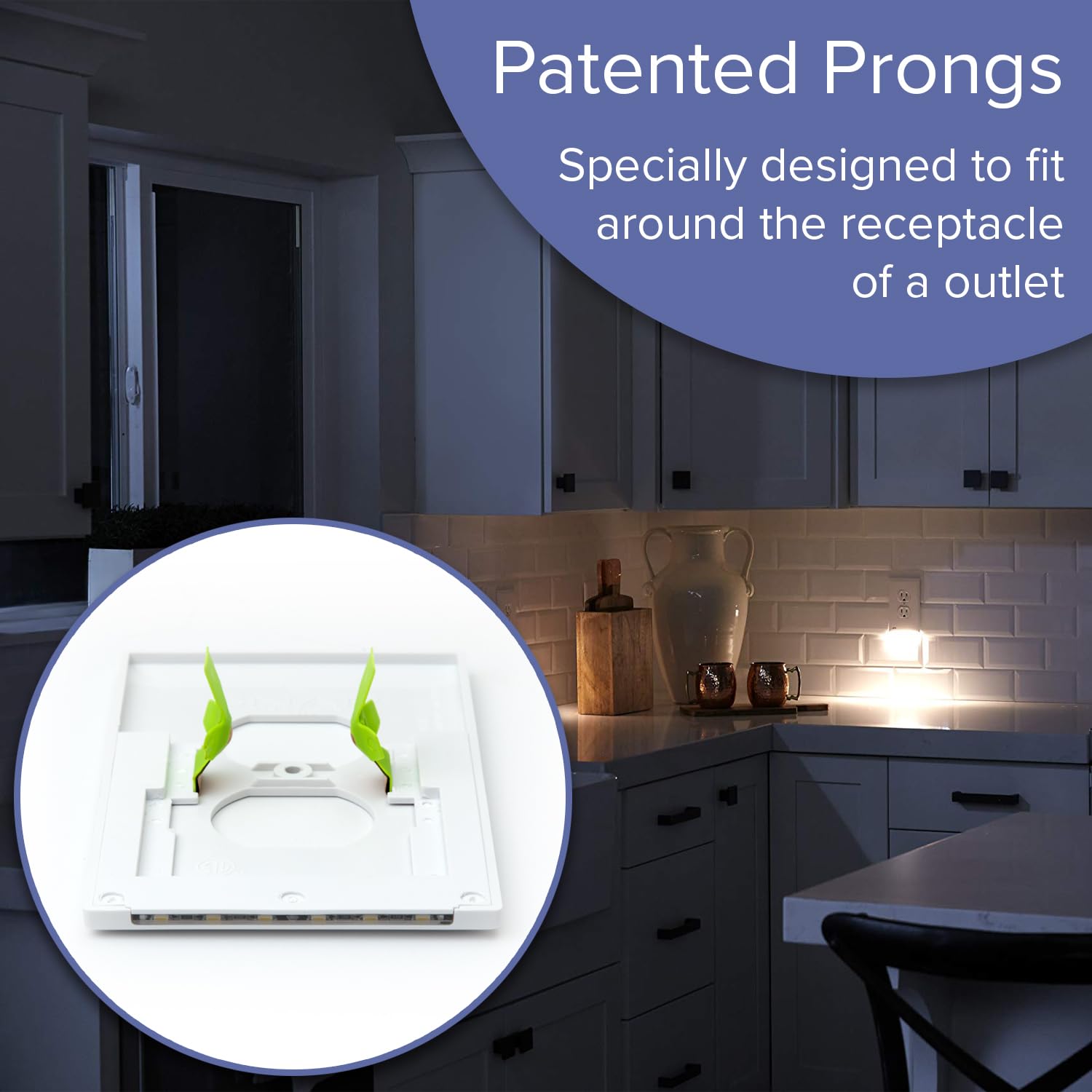 SnapPower GuideLight 2 Night Light for Standard Outlets, Automatic On/Off Sensor, Décor Light Almond, Model Décor-LightAlmond, 10 Pack