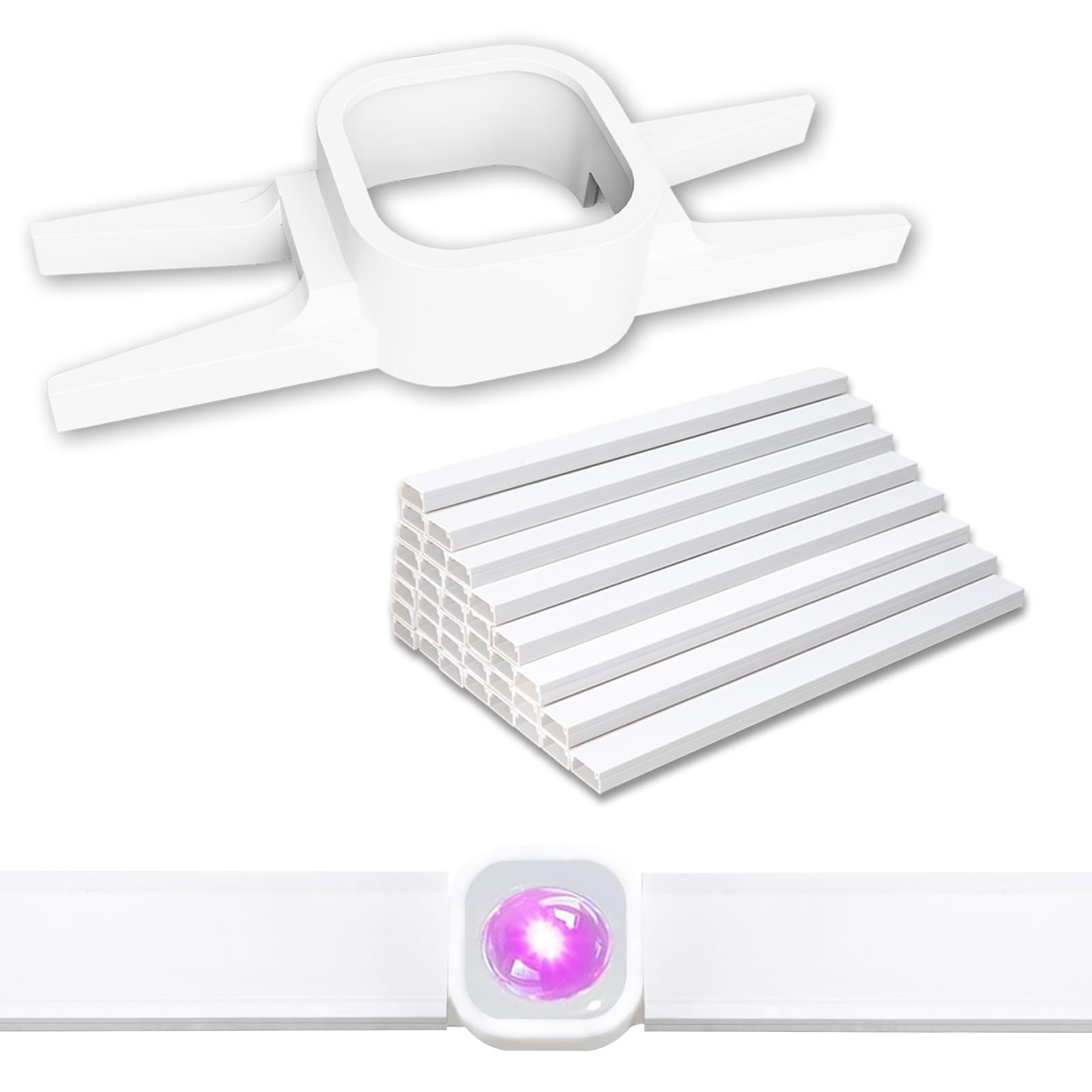 100FT Light Track System for Govee Permanent Outdoor Lights Pro (H706A)  Permanent Halloween/Christmas Light Track  DIY Discomforttable PVC Track