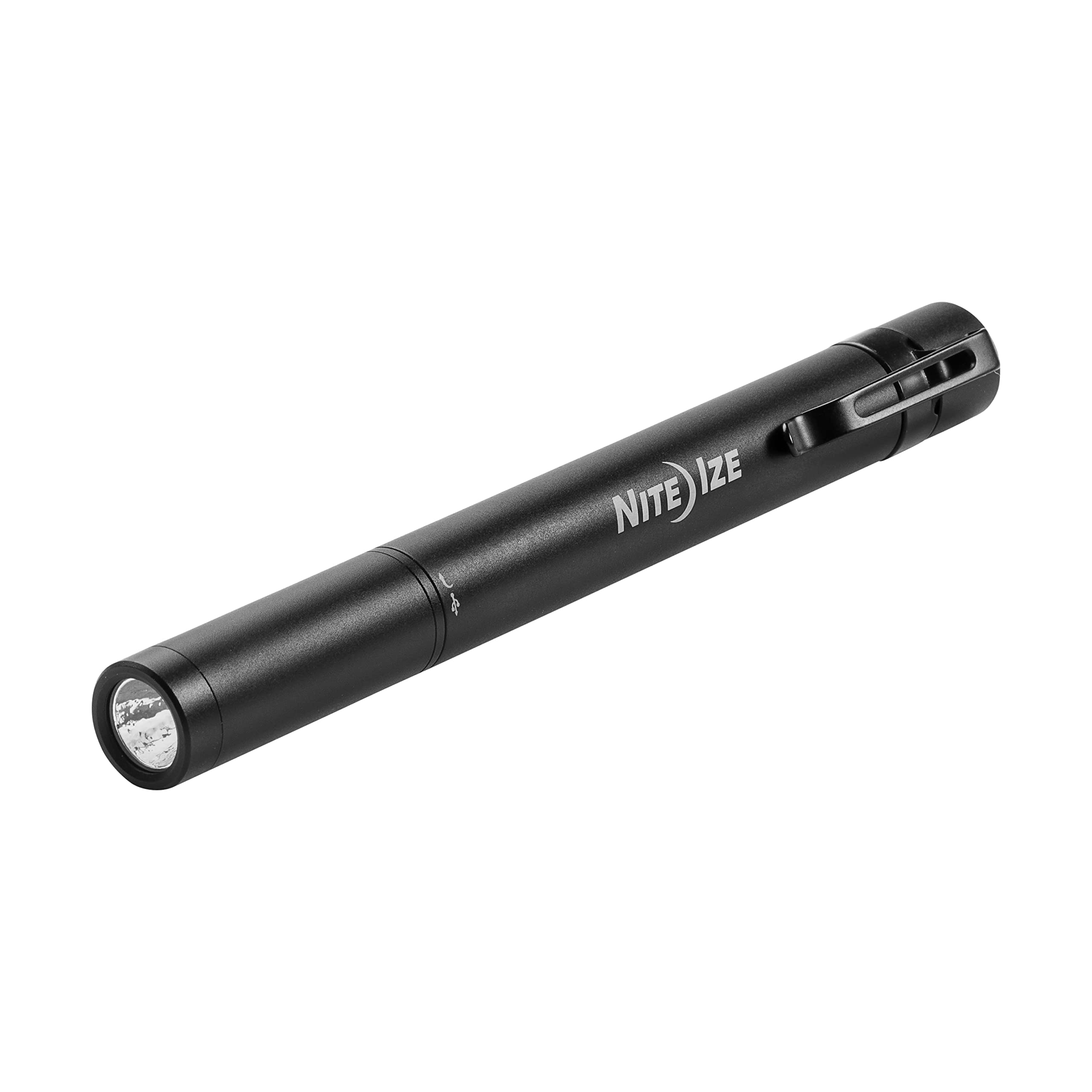 Nite Ize Radiant Rechargeable Pen Light - Mini Waterproof Flashlight - Aluminum - Black - Model RPLRA-01-R7