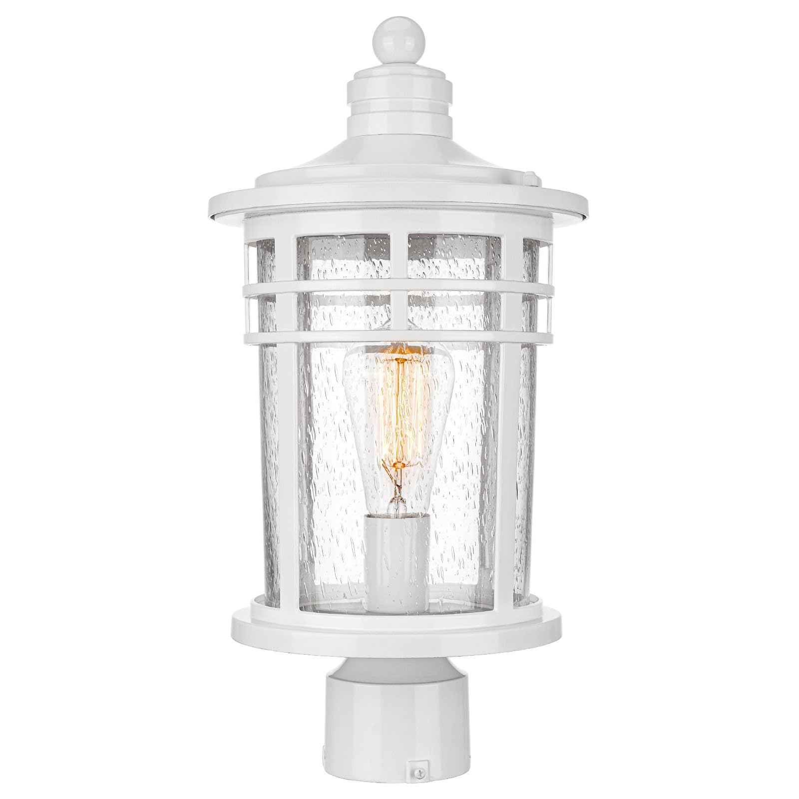 Darkaway Outdoor Post Lights, Waterproof Aluminum Lamp, 17in Large, White, Model 6X20P-M WH, For Patio and Yard
