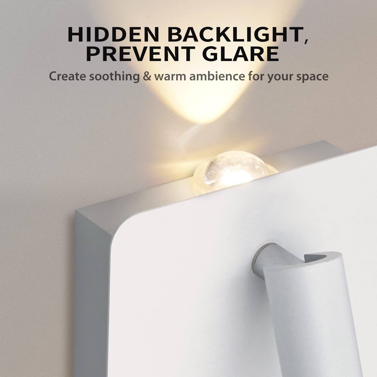 HYMELA M03 Wall Mounted Reading Light with Shelf 350 Rotatable Bedside Reading Wall Sconces with USB Port Adjustable Spotlight H