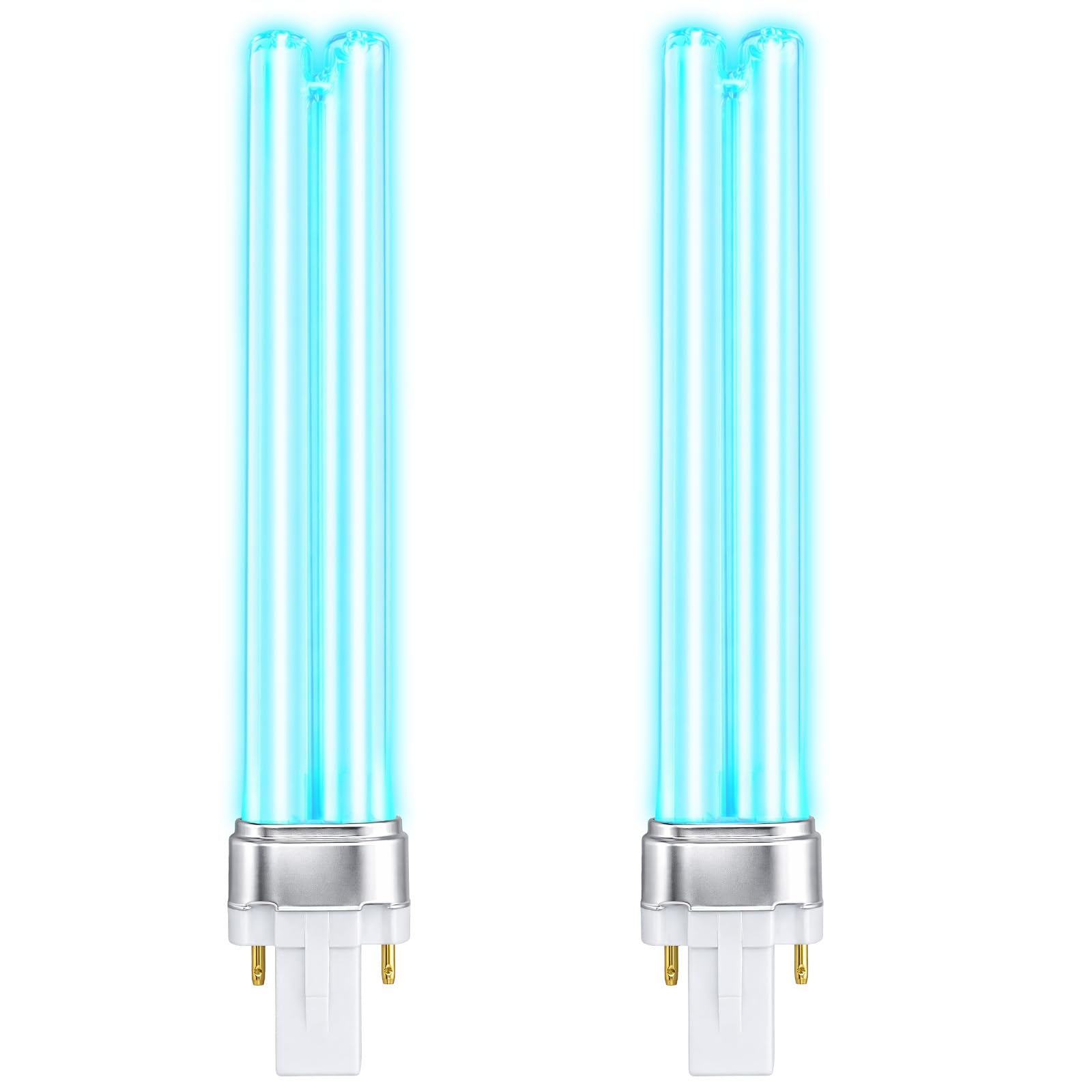 Poweka 9W UV-C Light Bulb Replacement for D200 & HVAC Systems  Compatible with R18 R18D R2000 Whole House Induct Units  G23 2-Pin Base  2-Pack