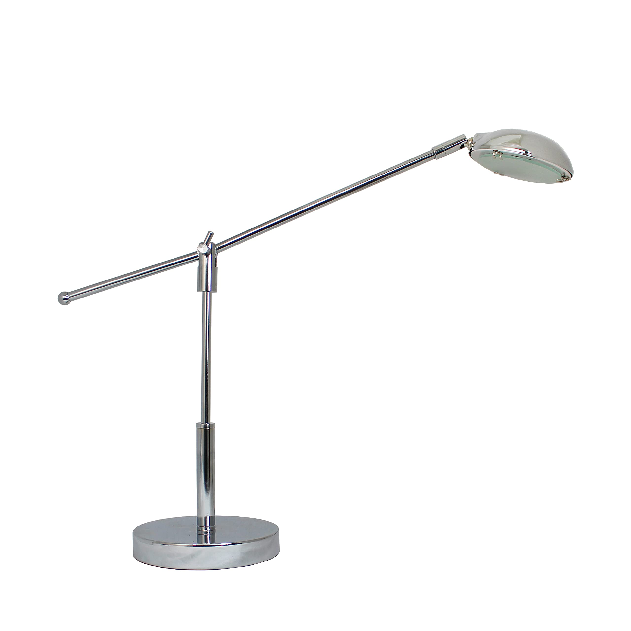 Simple Designs Ld1035-Chr 21&quot; 3W Balance Arm Led Desk Lamp With Swivel Head, Chrome