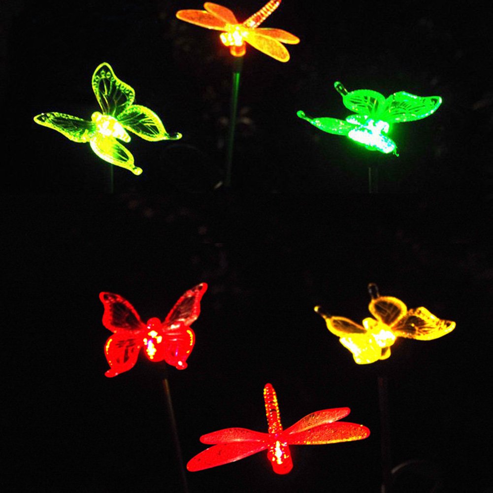 Solaration Solar Garden Stake Light, Multi-color Changing LED, 3 Pack, Silver, Model QS-D3, Made of Acrylonitrile Butadiene Styrene