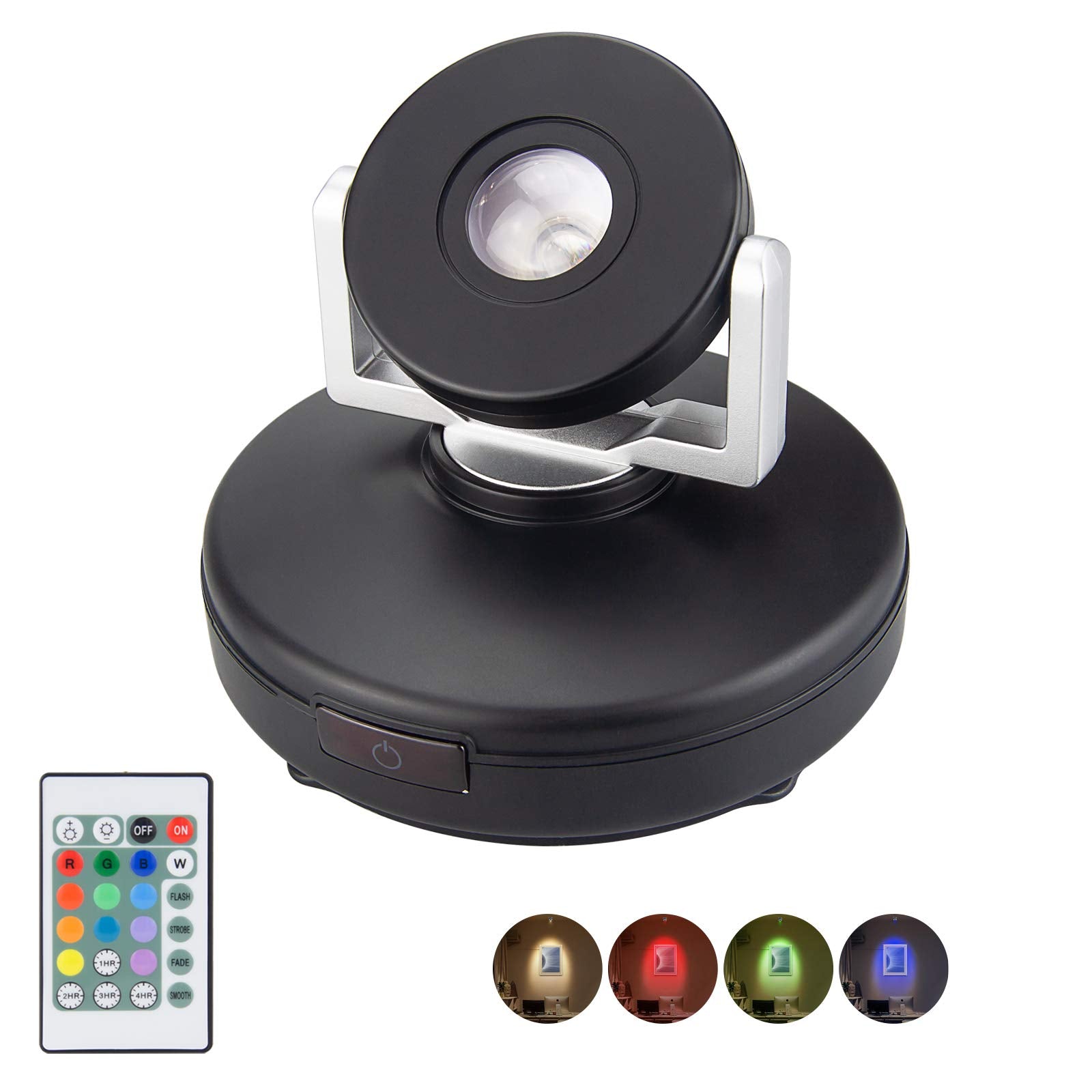 Luxsway Accent Light With Rechargeable Wireless Spotlights With Remote Dimmable Picture Spotlight 12 Color Changing Puck Light S