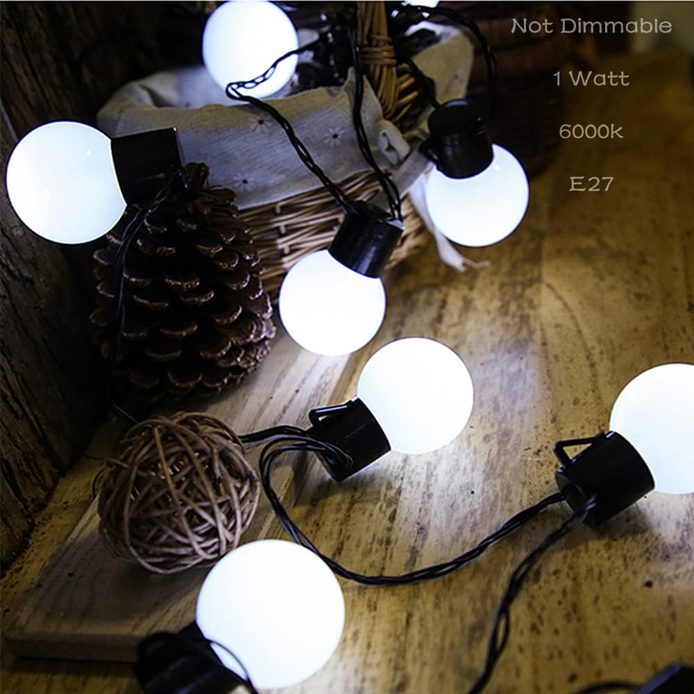 Night Blazers 1 Watt LED Night Light Bulbs, Cool White, 10 Pack, E26/E27 Base, Energy Saving, 6000K Daylight, Not Dimmable