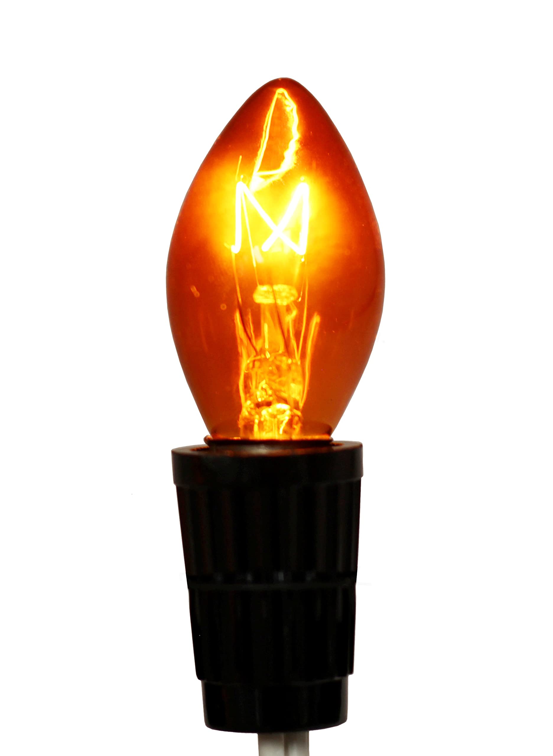 Creative Hobbies® C7 Light Bulbs - 7 Watt, Candelabra Base, Steady Burning - 25 Count Box - Ideal for Halloween & Christmas