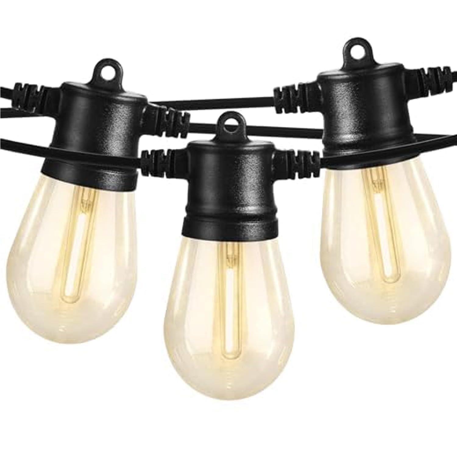 SUNTHIN Outdoor String Lights  48FT Patio Lights with 16 LED Shatterproof Bulbs for Outside  Backyard  Deck  Porch  Garden  Bistro  Cafe  Party