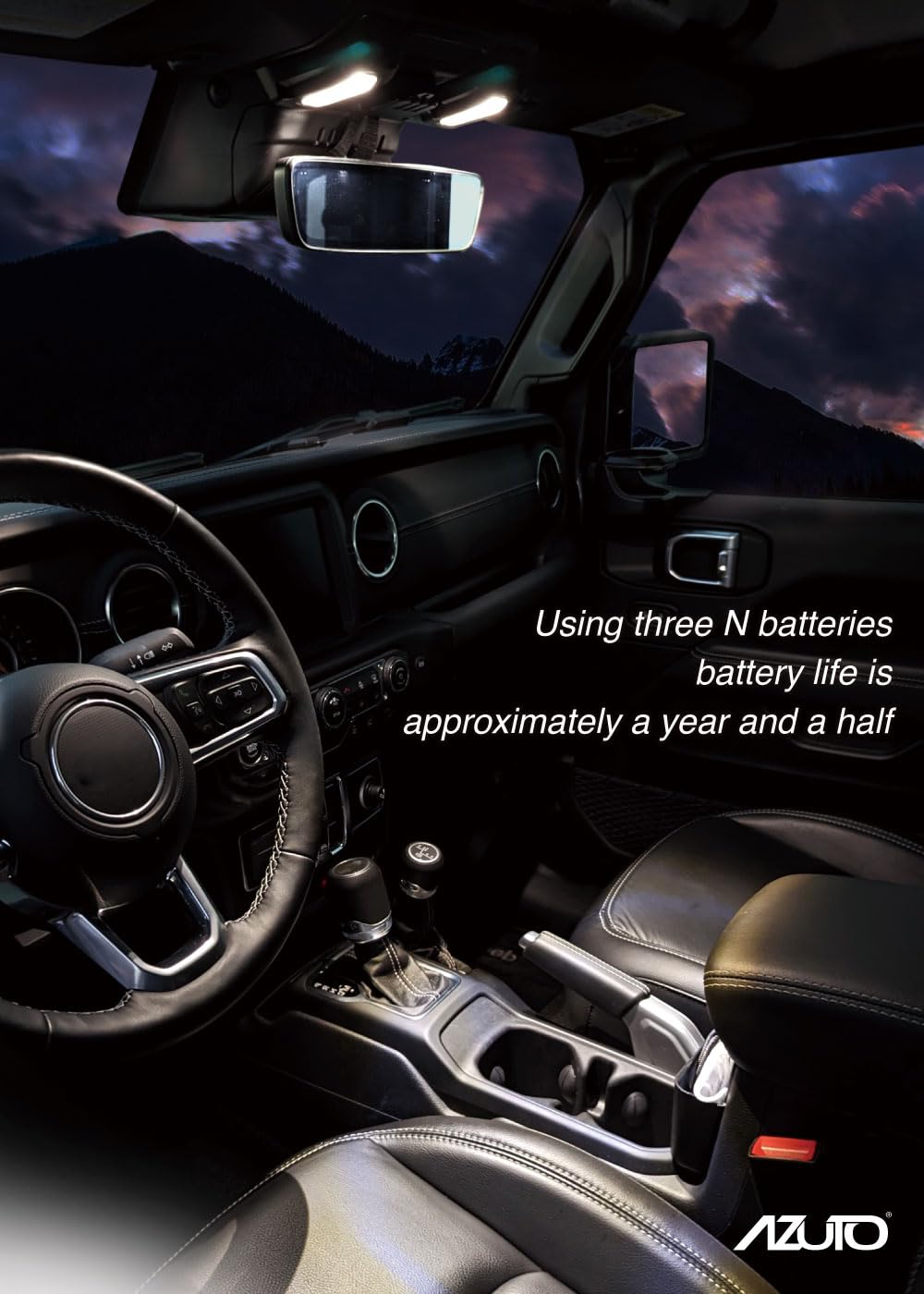 Azuto For Jeep Wrangler Jl Front Seat Led Light Map Light Interior Front Light For Jeep Wrangler Jl/Gladiator (Jt) 2018-2024 Mhg-043