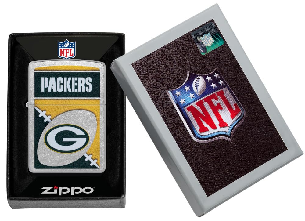 Zippo Nfl Green Bay Packers Street Chrome Pocket Lighter
