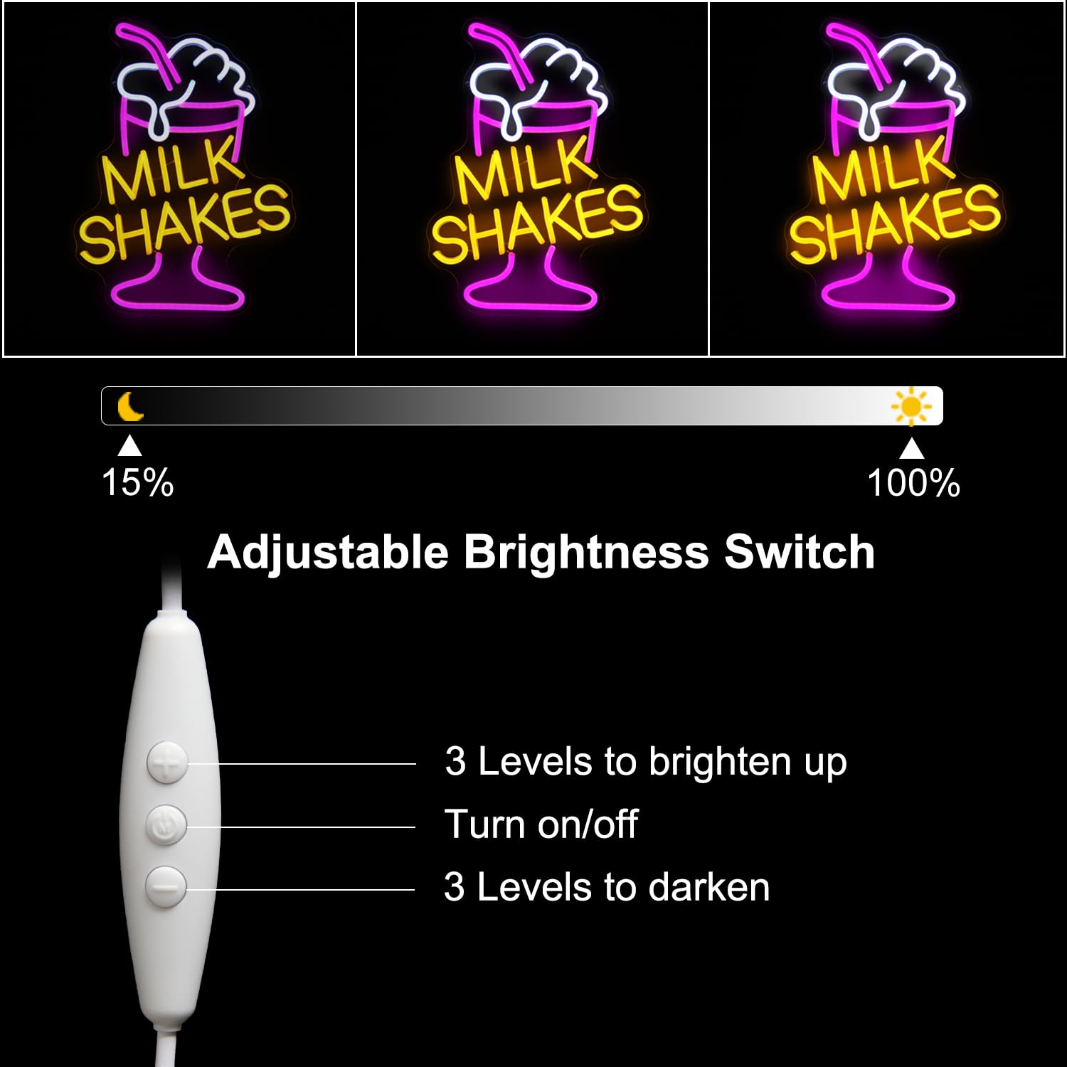 Milk Shakes Neon Signs Ice Cream Neon Sign Milk Tea Led Neon Light Frozen Yogurt Neon Signs For Wall Food Drink Restaurant Light