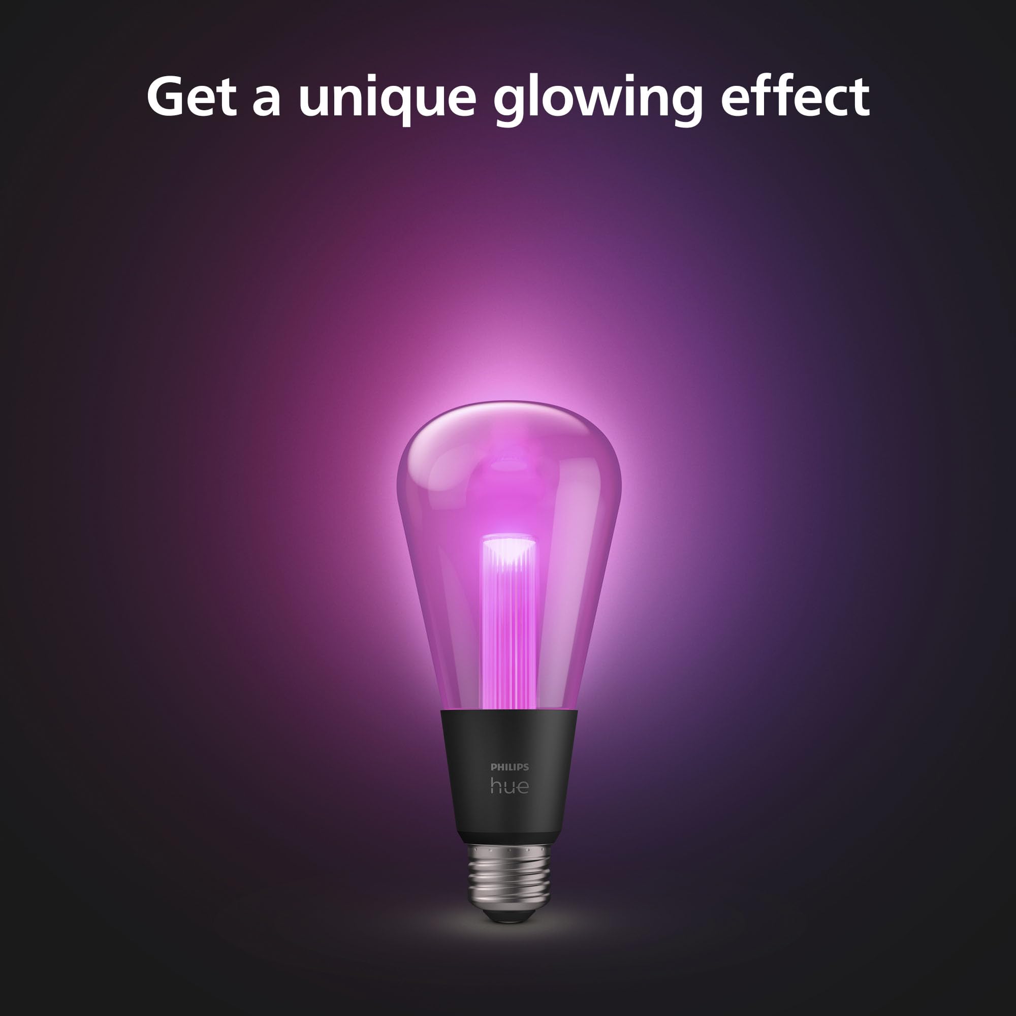 Philips Hue Smart LED Bulb ST23 - Handblown Glass, Multicolor, Alexa/Google Assistant Compatible, Model 577528