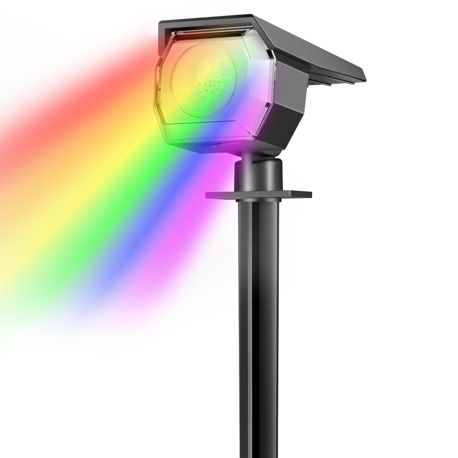 Peasur Solar Spot Lights Outdoor Color Changing  7 Modes Halloween RGB Solar Powered Waterproof Spotlight  Landscape Lighting for Outside Yard Garden Pathway