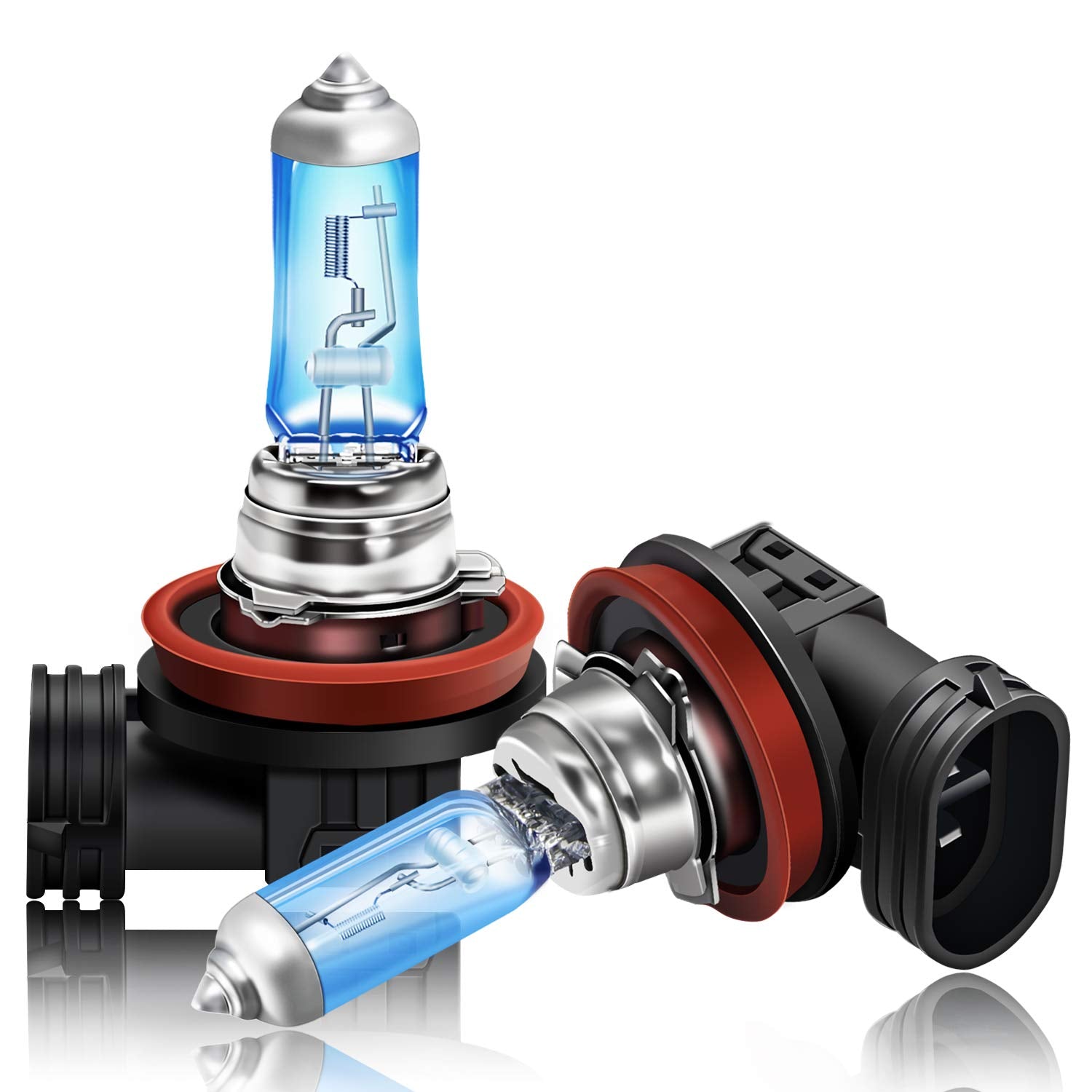 DZG H16 Halogen Bulbs, 12V 19W, 5500K Warm White, Fog Light Replacement, Pack of 2