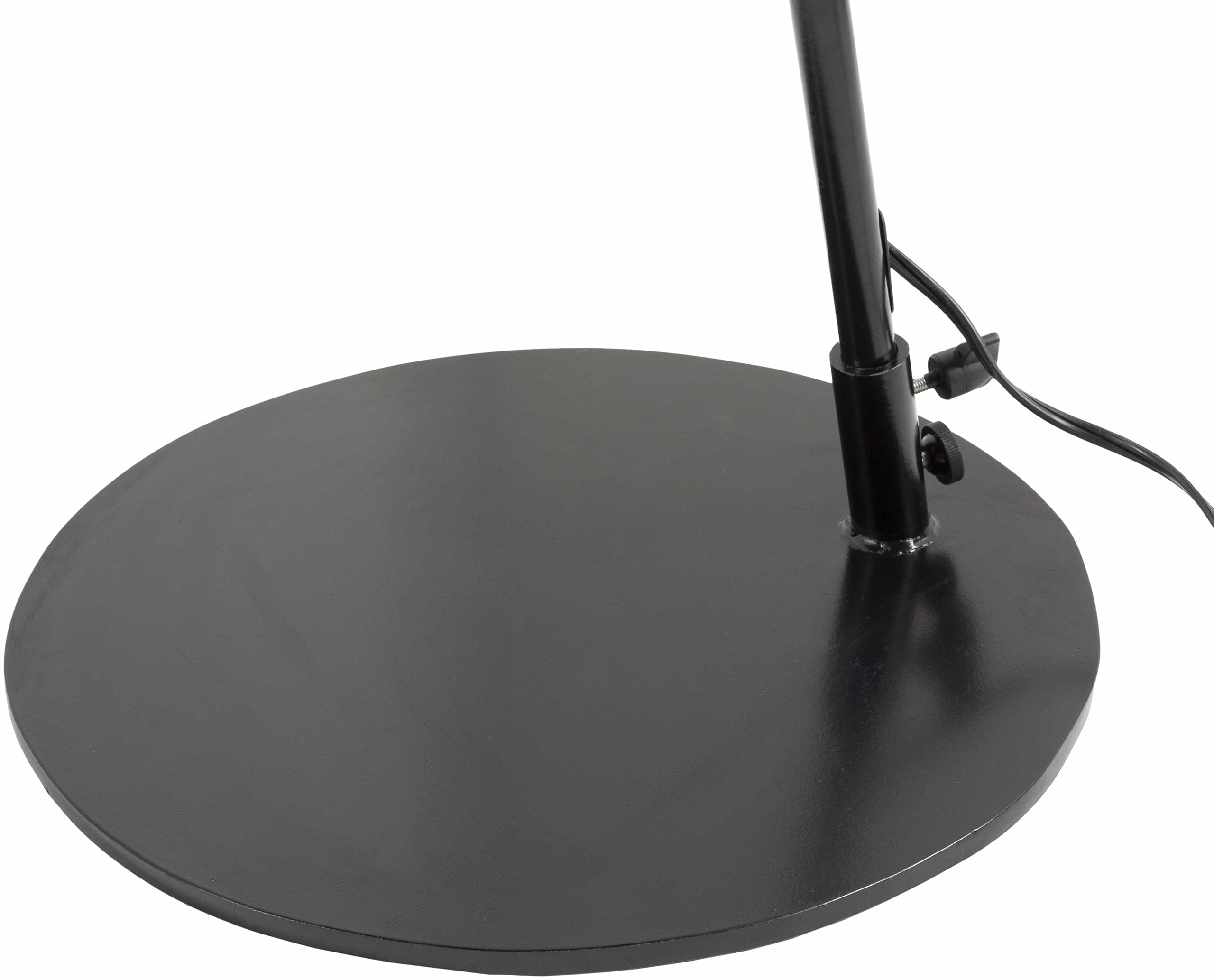 Boutiquerugs Parys Contemporary Floor Lamp For Living Room - Shade Black - Modern Iron Standing Lighting - Black - 74'' H