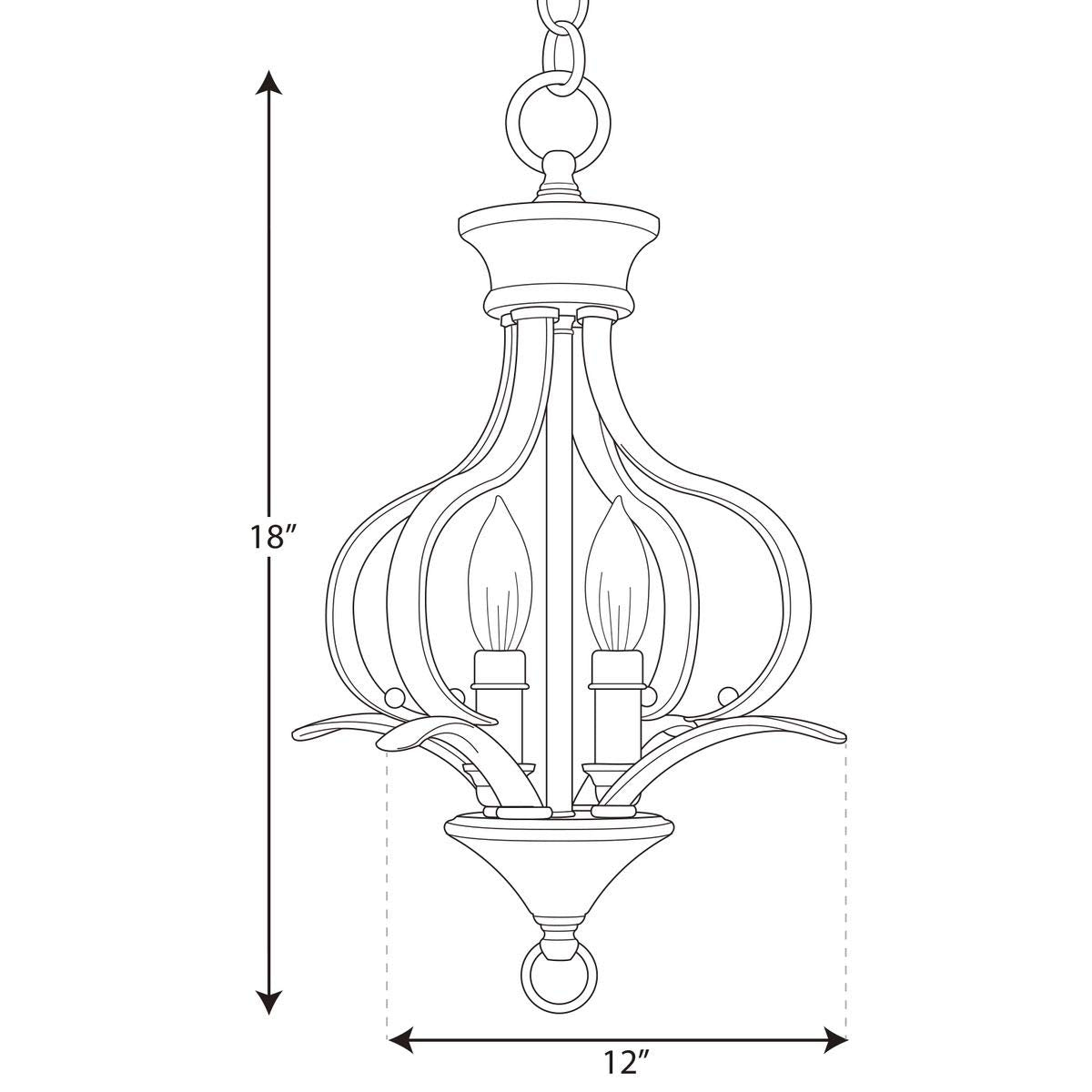 Trinity Collection Two-Light Foyer Pendant
