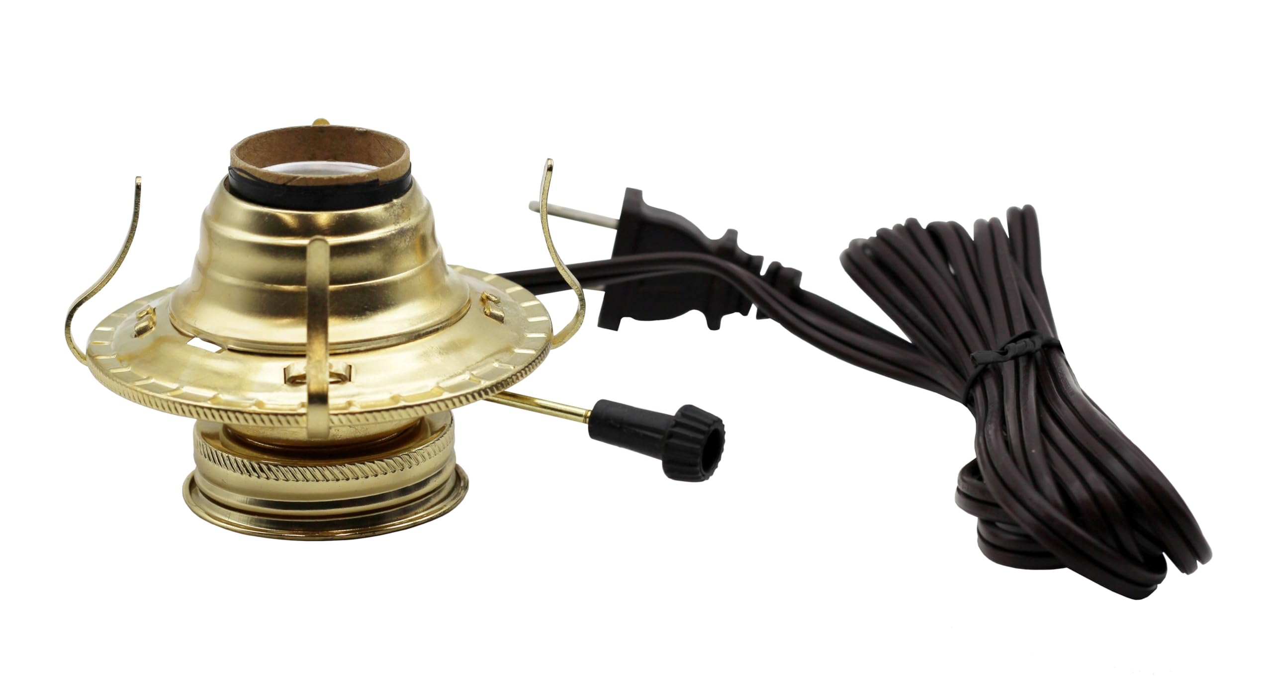 Creative Hobbies Electric Oil Lamp Burner DIY Kit, Pre-Wired, Gold, Model M999E