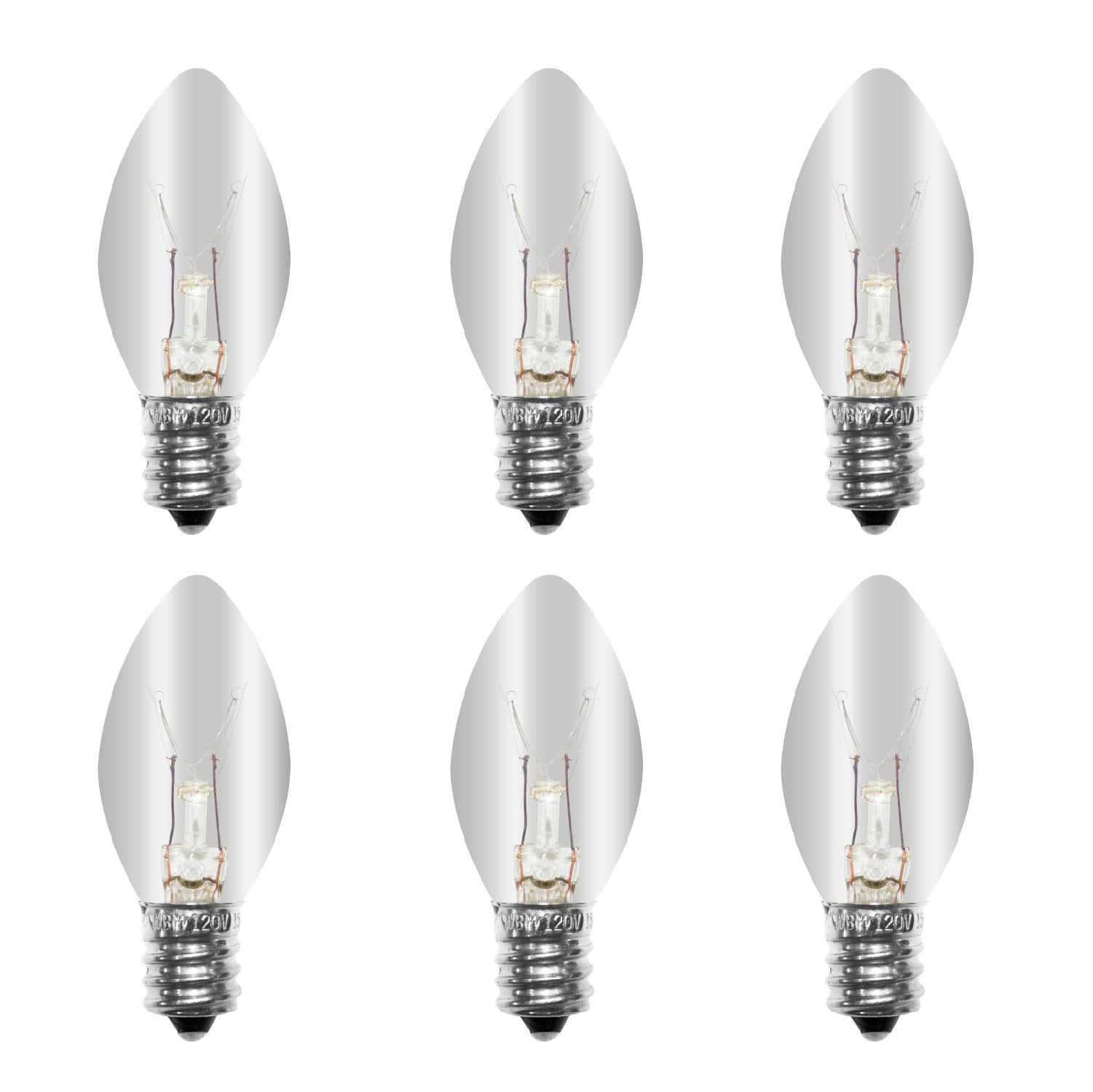 Himalayan Glow B15-6Pack Bulbs for Salt Lamps  Salt Lamp Bulbs(6-Pack)