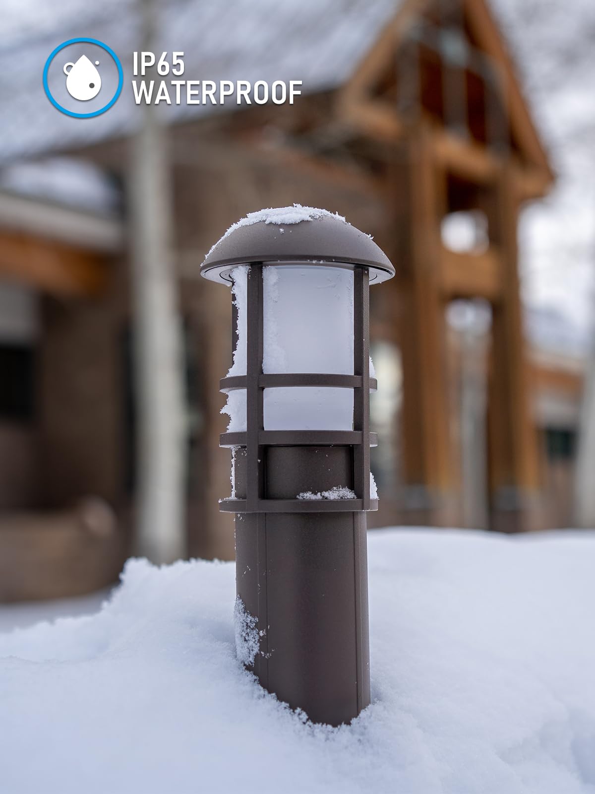 Leonlite 12-Pack Low Voltage Landscape Lights, 3W Waterproof Bollard Lights, Bronze Aluminum, Warm White 3000K, Etl Listed, Model 21093