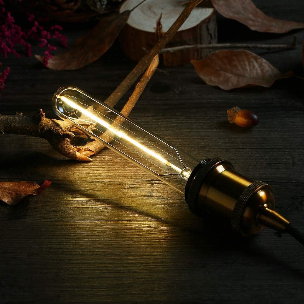 Vctc Lighting Dimmable T10 Led Tubular Bulbs 4W Equal 40 Watt, 3000K Warm White,E26 Vintage Led Edison Bulbs For Rustic Pendant,