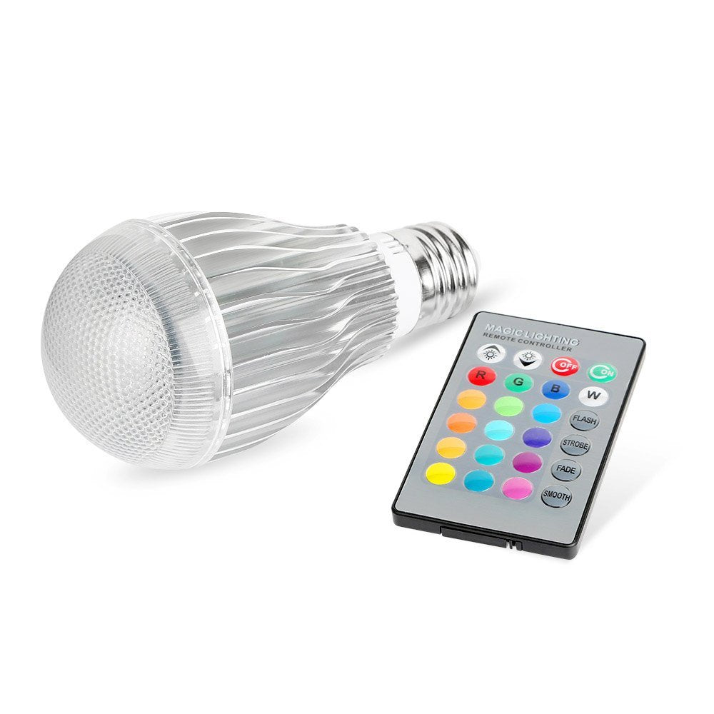 Gpct Led Color Changing Bulb, 9W, 64 Brightness Levels, 5 Modes - Multi-Colored, 1 Pack