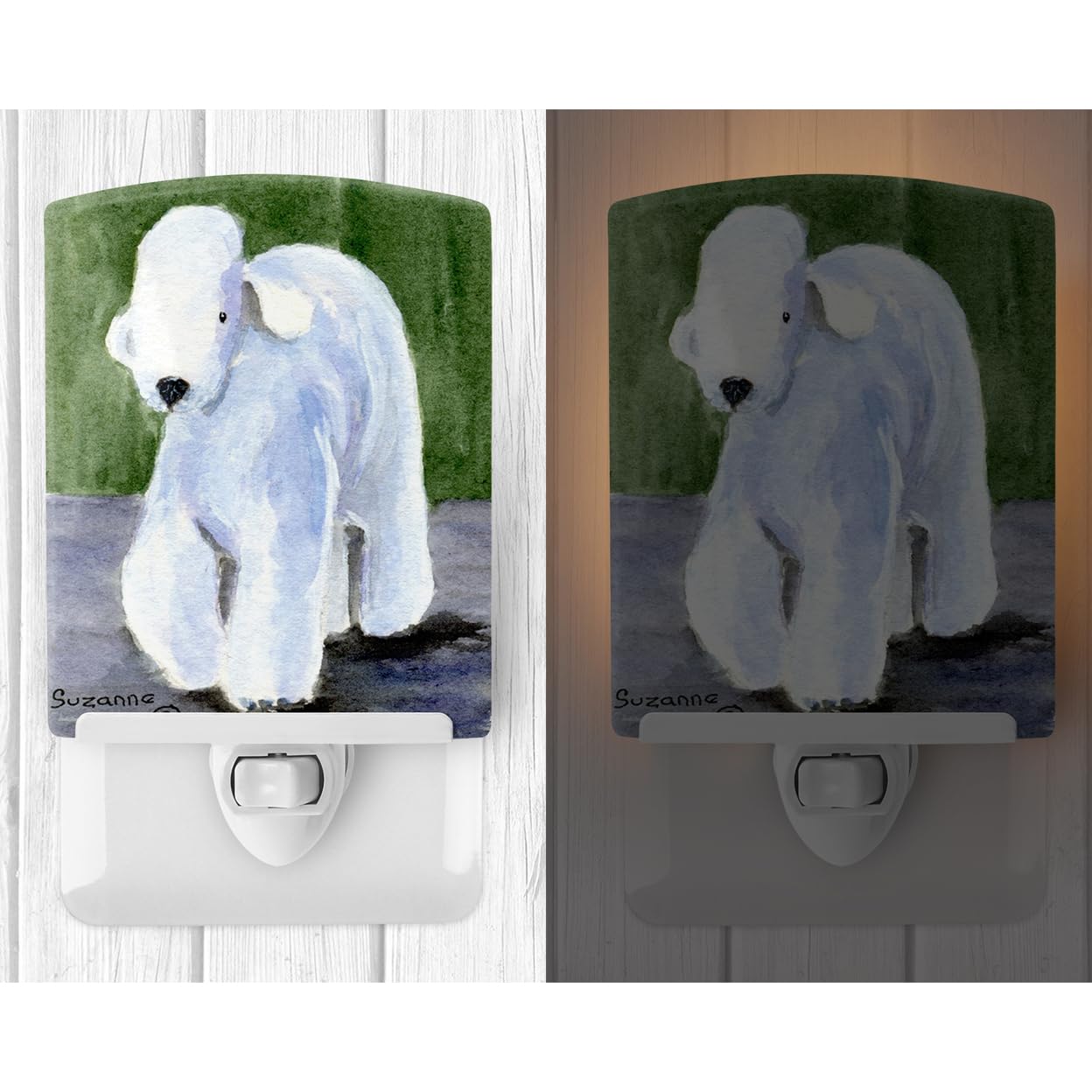 Carolines Treasures Night Light, Ceramic, Bedlington Terrier 8683, UL-Certified, 6x4x3 inches, Multicolor
