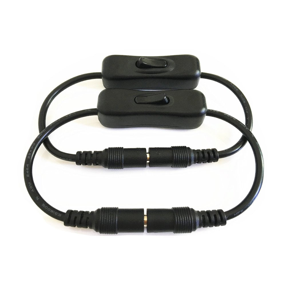 dc Inline Switch Manual Inline DC Power Switch Extension Cable Male to Female 5.5mm x 2.1mm Barrel for LED Strip 5050 3528 2835,
