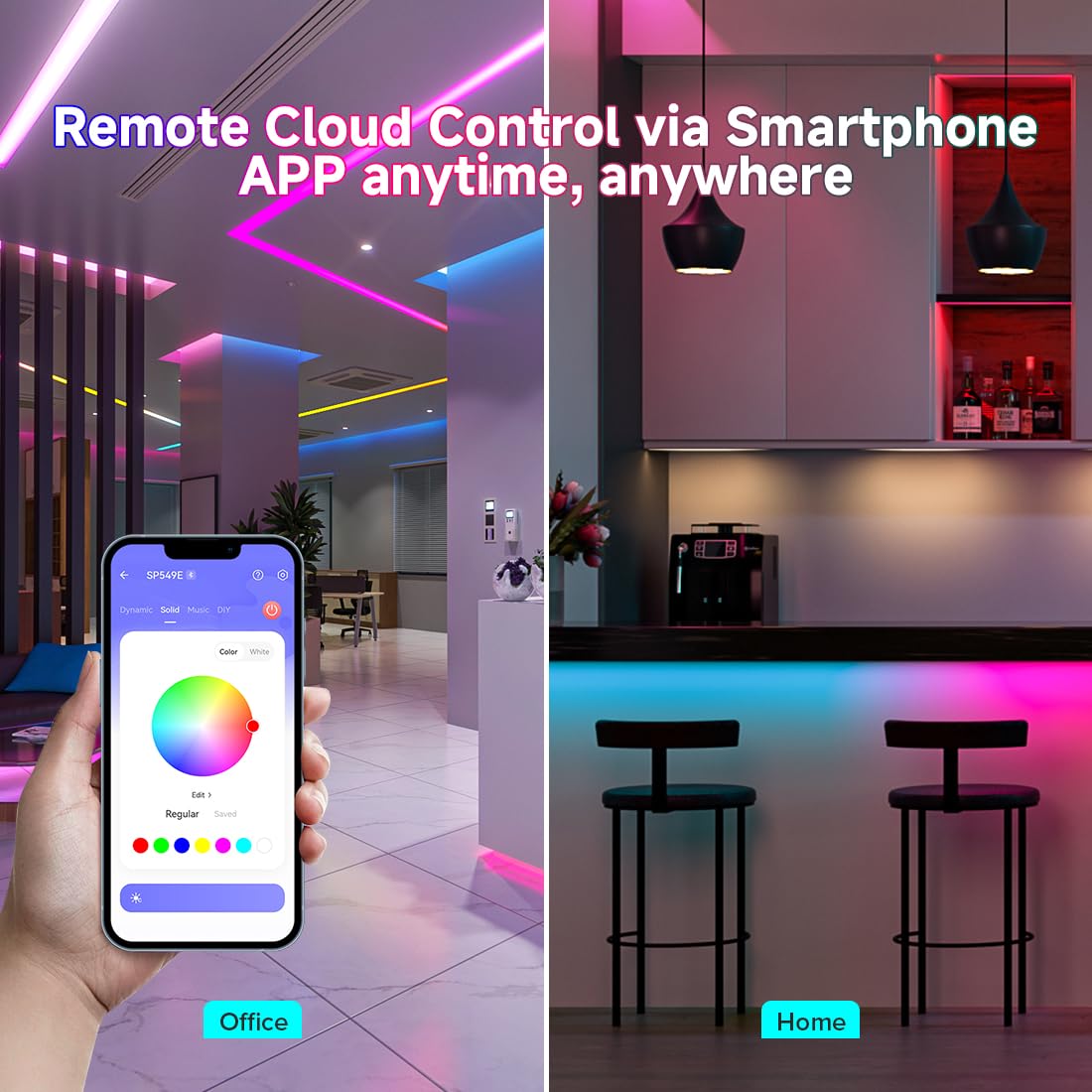 Btf-Lighting Fcob Ws2814 Ic Rgbw 3000K Chasing Color Cob Led Strip Kit Bluetooth Wifi Alexa Music Controller 16.4Ft Dc24V Addres