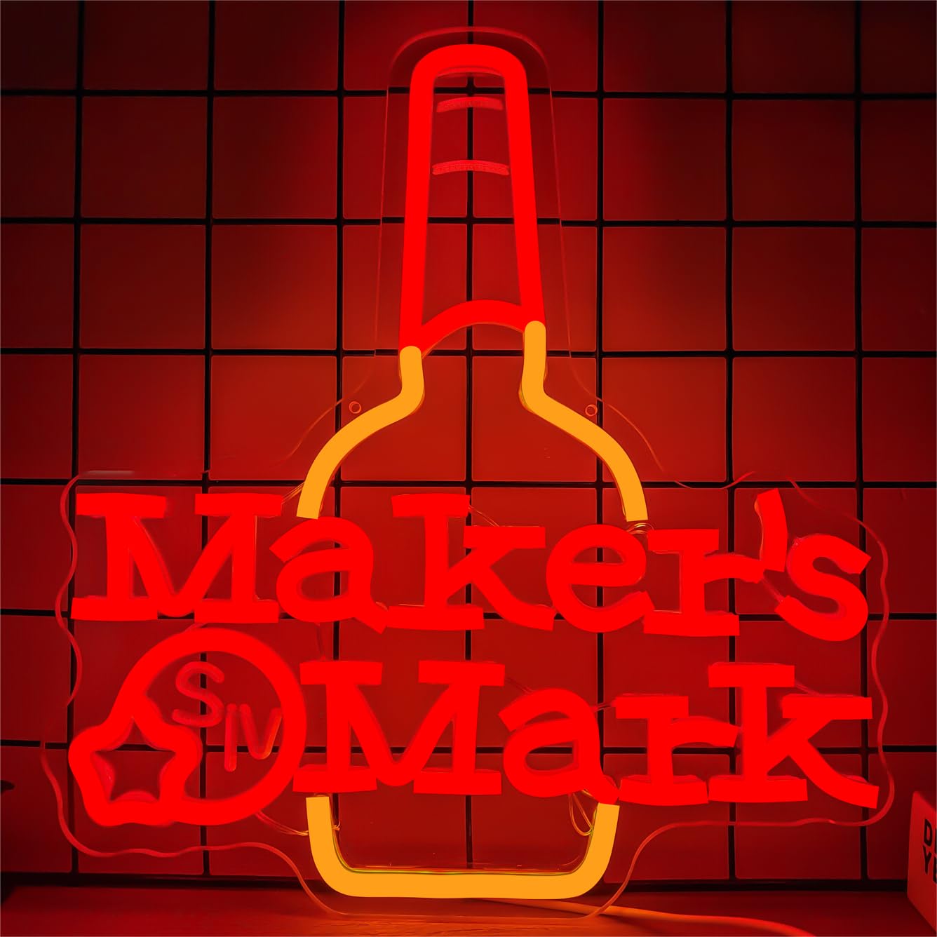 CinsYarn Neon Sign for Wall Decor - Dimmable Acrylic Light Up Sign for Bars, Pubs, and Man Caves - Colorful Design