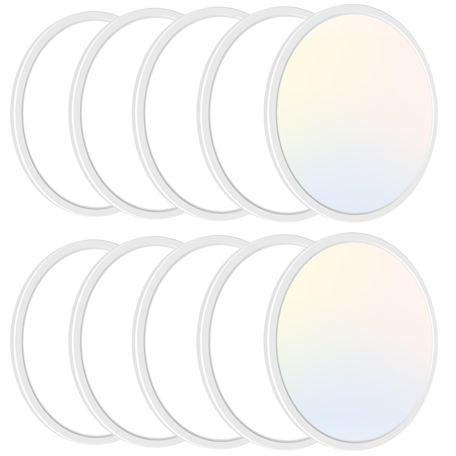 zemty 10 Pack 12 Inch LED Flush Mount Ceiling Light, Super Slim 28W 3200lm LED Ceiling Light, 3 Color Temperature in One 3000k/4
