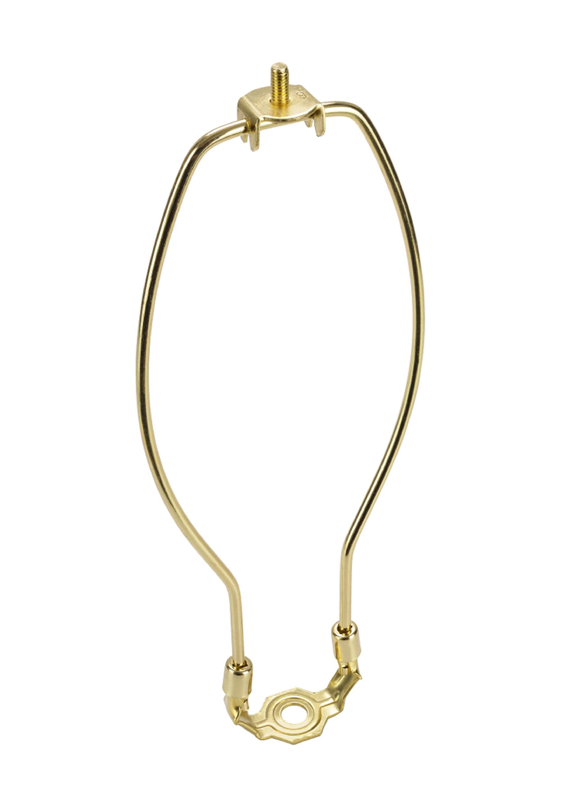 Aspen Creative 20007-1 Saddle, 10 Heavy Duty Lamp Harp, Polished Brass