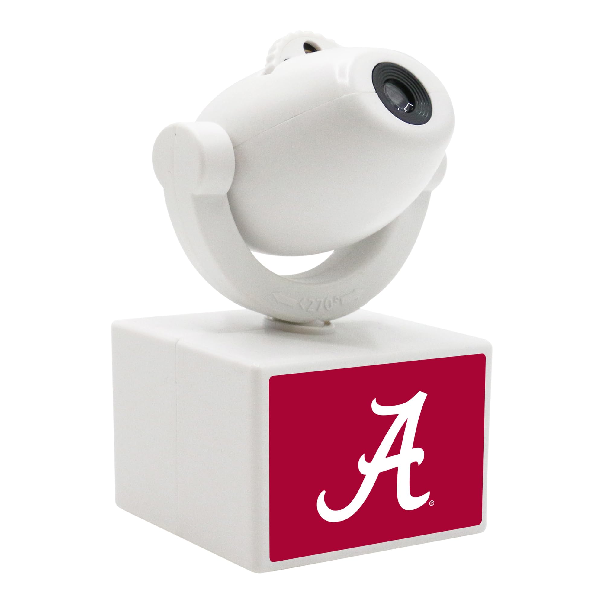 Sporticulture NCAA American Football Alabama Crimson Tide - Adjustable Led Mini Spotlight Projector with 6 Team Logo Designs - Portable & Rechargeable Spotlight - Battery-Operated - 4.375  x 3.125 