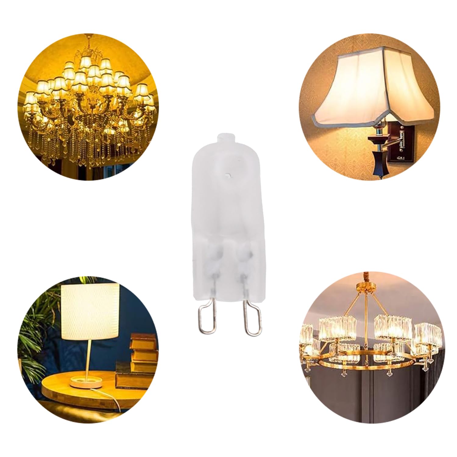 TAODAN 6PCS 40W G9 Halogen Bulbs - Frosted Lens, 120V, Ideal for Photography Studio, Gallery, Museum Lighting, White