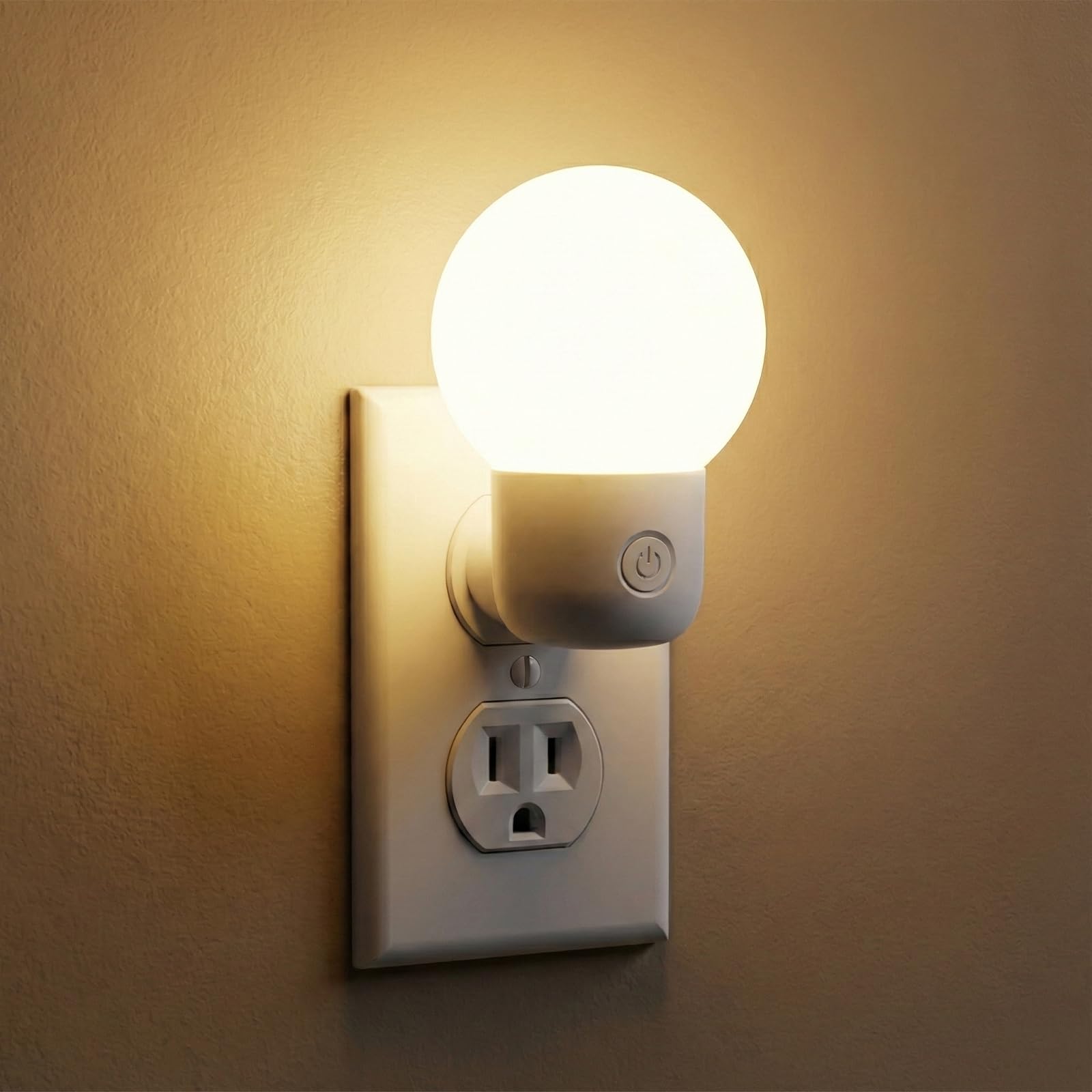 LED Night Lights Plug into Wall, Warm White/Cool White Adjustable,Tool Free Setup Plug in Night Light,1W Bright Nightlight for A