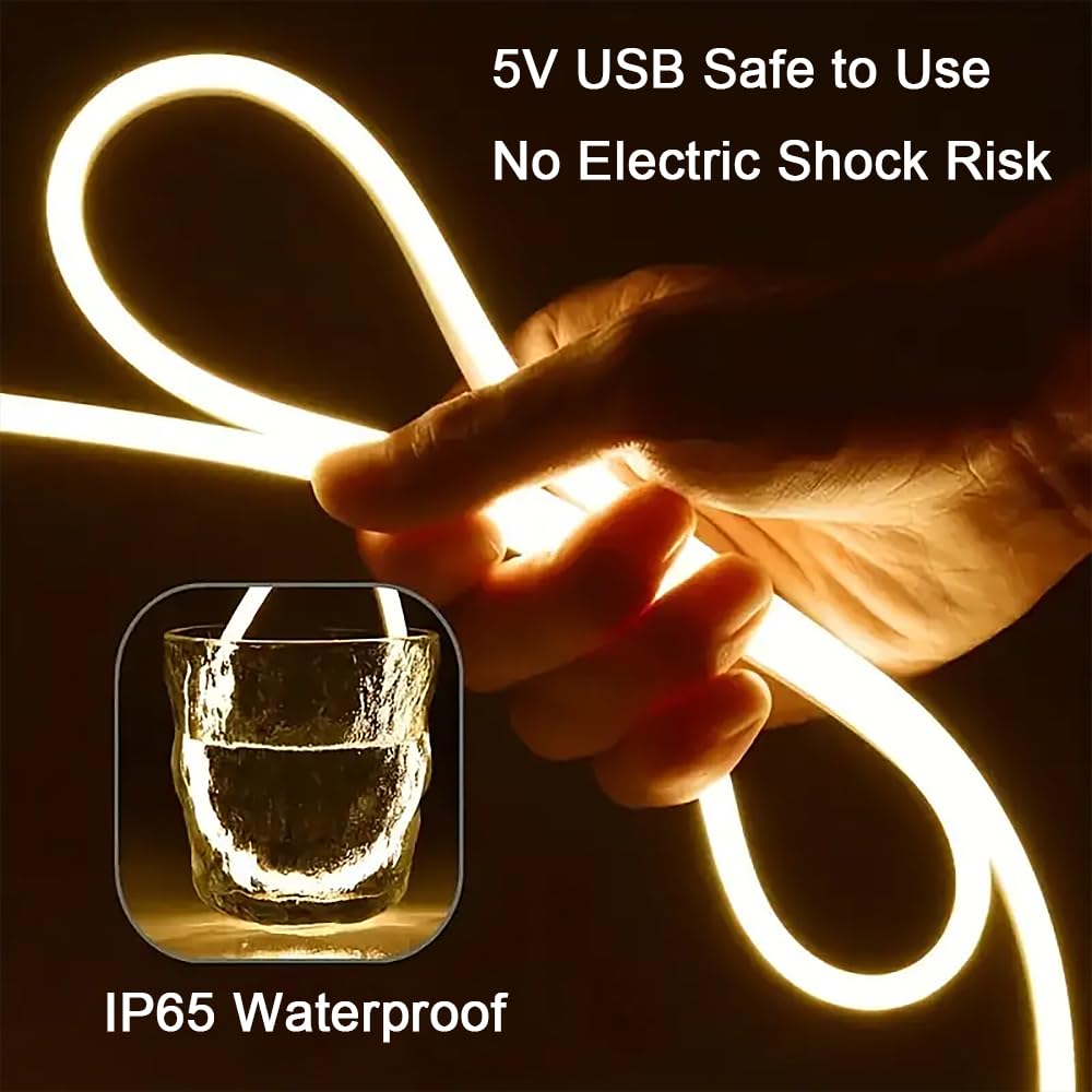 Zslaifu Usb Led Light Strip  16.4Ft 5V Warm Led Strip Lights  Dimmable Mirror Led Lights Strip  Usb Light For Bedroom  Cabinet  Kitchen  Diy Lighting (Power Adapter Not Included)