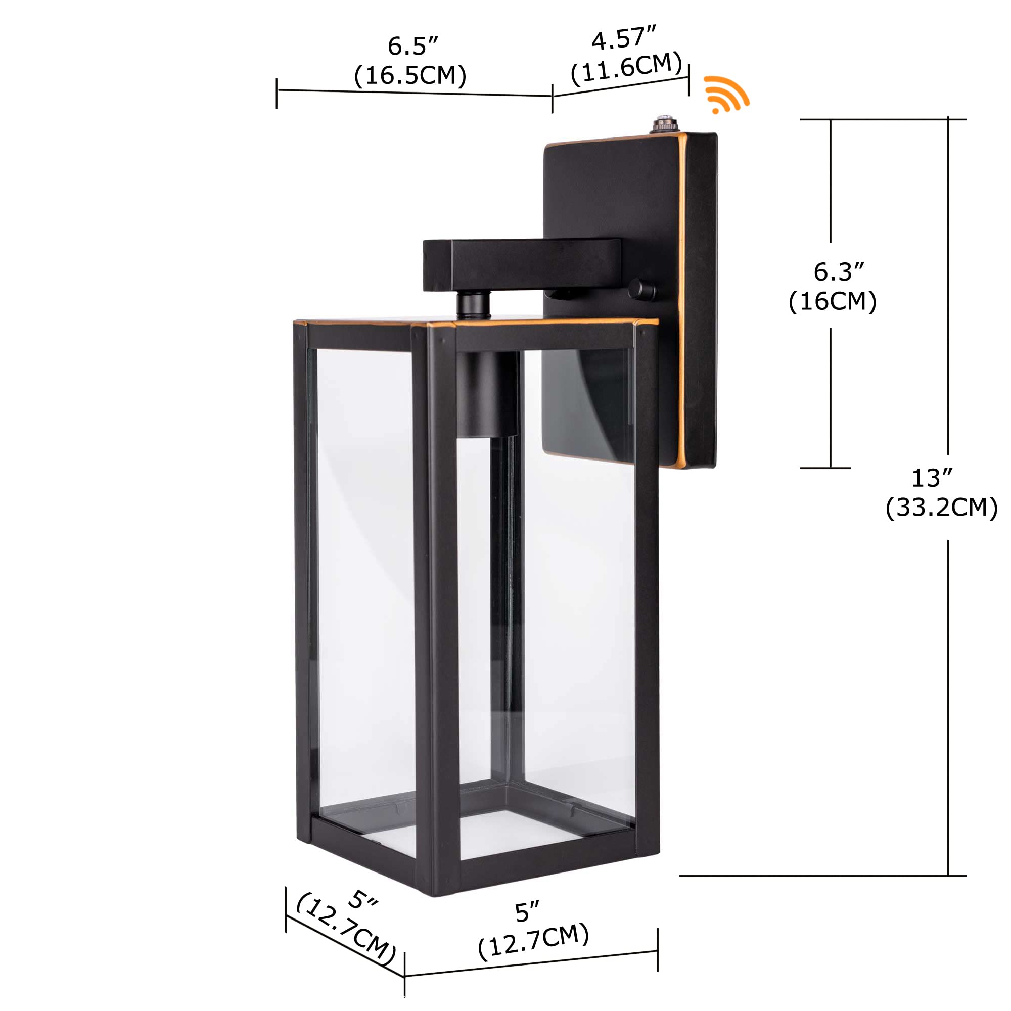 YaoKuem Dusk to Dawn Outdoor Wall Lantern, Photocell Sensor Wall Sconce as Porch Lighting Fixture, E26 Medium Base, Metal Housin