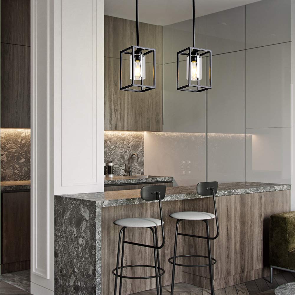 Xilicon 1Light Foyer Chandelier Black Farmhouse Light Fixture Dining Room Lighting Fixtures Hanging Ceiling Lighting For Foyer E