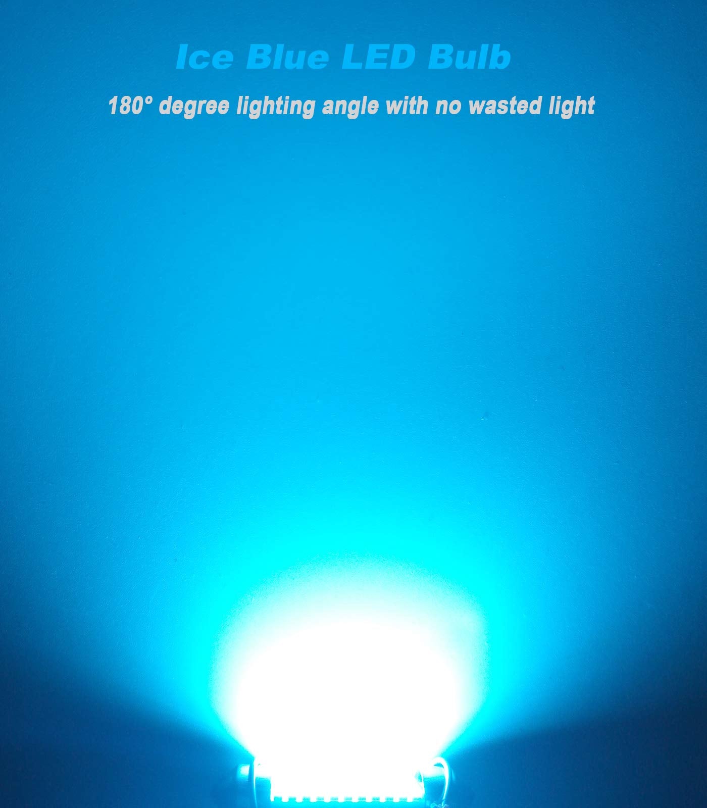 Serundo Auto 578 Led Festoon Bulb 211-2 Led Car Bulb 41Mm 42Mm 1.65In 212-2 Bulb For Car Map Light Dome Light, 22Smd 3014 Chips Interior Led Festoon Bulb,Pack Of 4Pcs Ice Blue Color