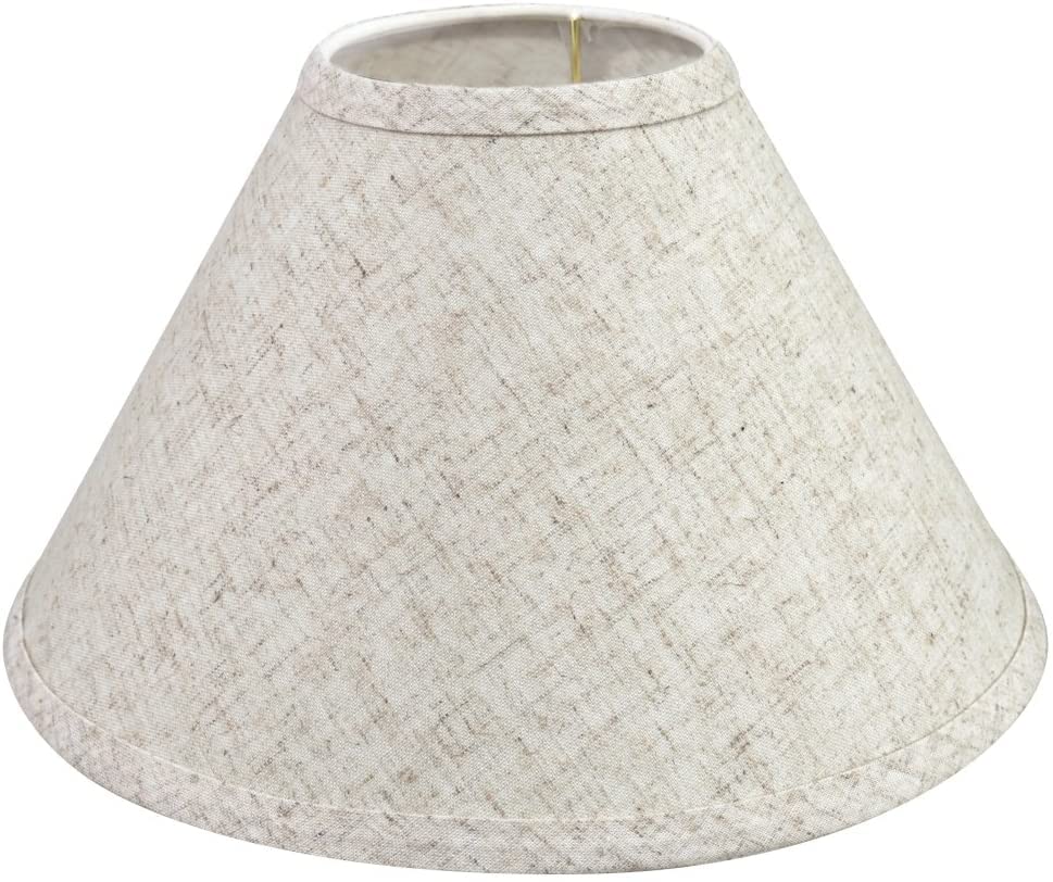 Aspen Creative 58703A, Empire Uno Lamp Shade, Beige, 4&quot; Top X 11&quot; Bottom X 7&quot; Slant Height, Slip Uno 33Mm