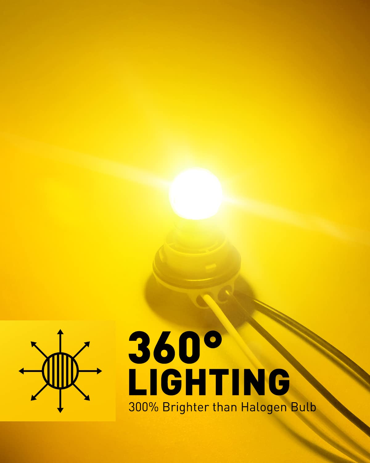 Auxito 1157 Led Bulbs Amber Turn Signal Light, Super Bright Unique 1:1 Design, 2057 2357 3496 7528 For For Blinker Turn Signal Bulbs, Tail Light, Stop Brake Lights, Side Marker Turn Signal Replacement