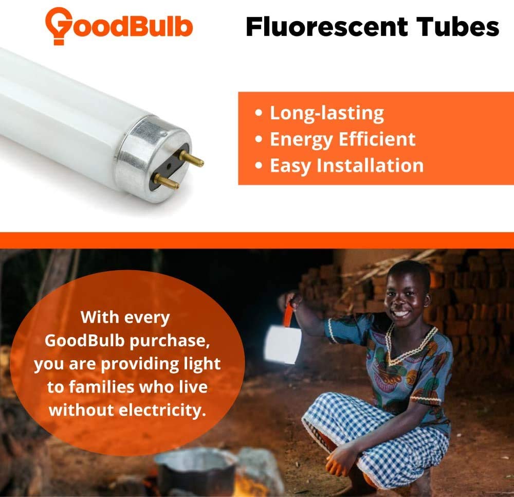 Goodbulb 54W 46 Inch T5 Fluorescent Light Bulb  5000K Daylight Medium Bi-Pin Base  4950 Lumens 85 Cri 36000 Life Hours  Car Dealership Lighting (Pack Of 40)
