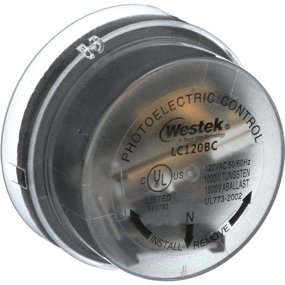 Westek Outdoor Dusk to Dawn Twist Lock Light Control, Model LC120BC-4, Plastic, No Color, No Size