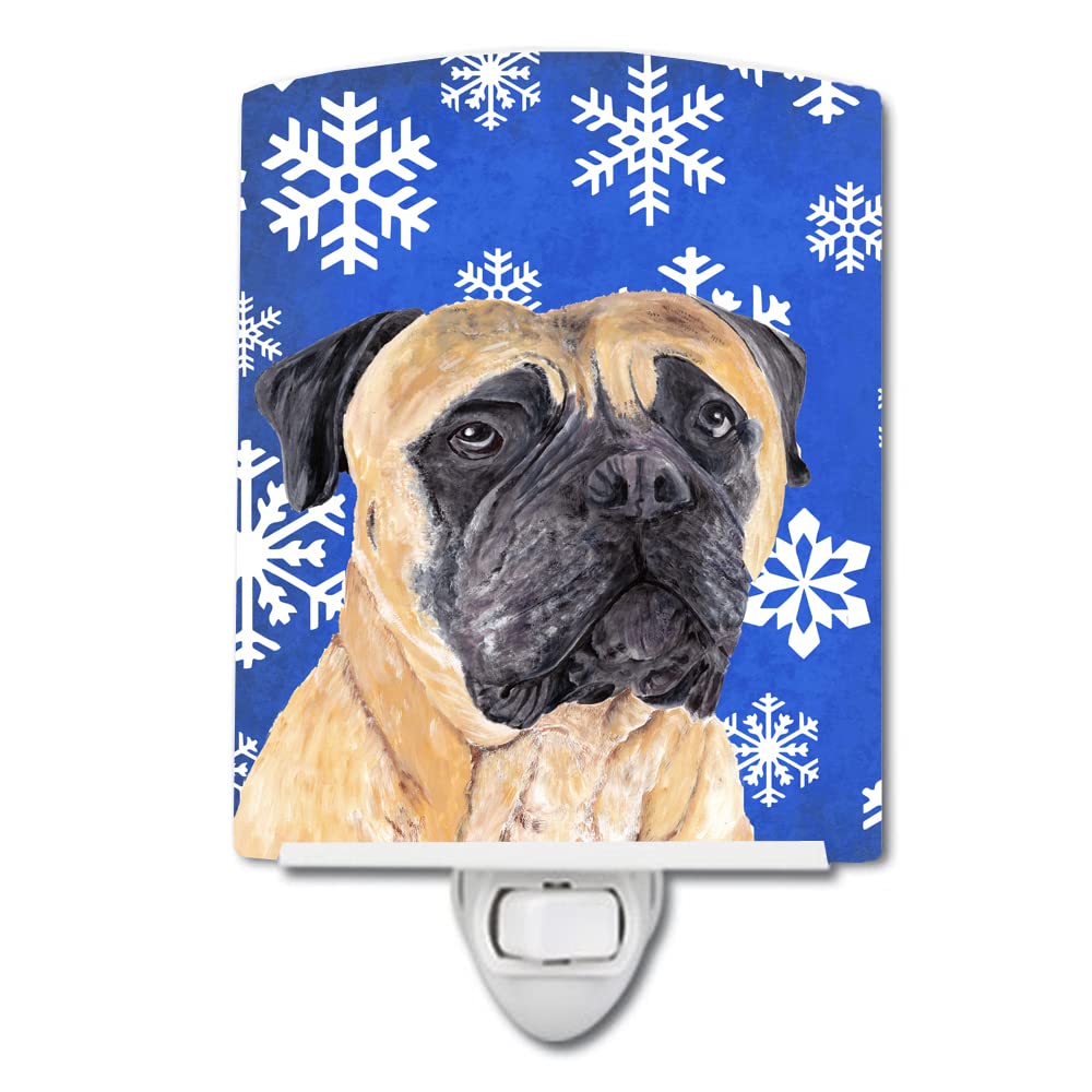 Carolines Treasures Ceramic Night Light, Mastiff Design, Multicolor, 6x4x3 inches, Model SC9385CNL, UL-Certified for Home Use