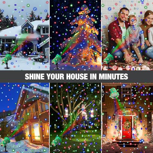 Treela Christmas Projector Lights Outdoor Starry Waterproof Projection Light With Remote Control Led Outdoor Light Projector Lan